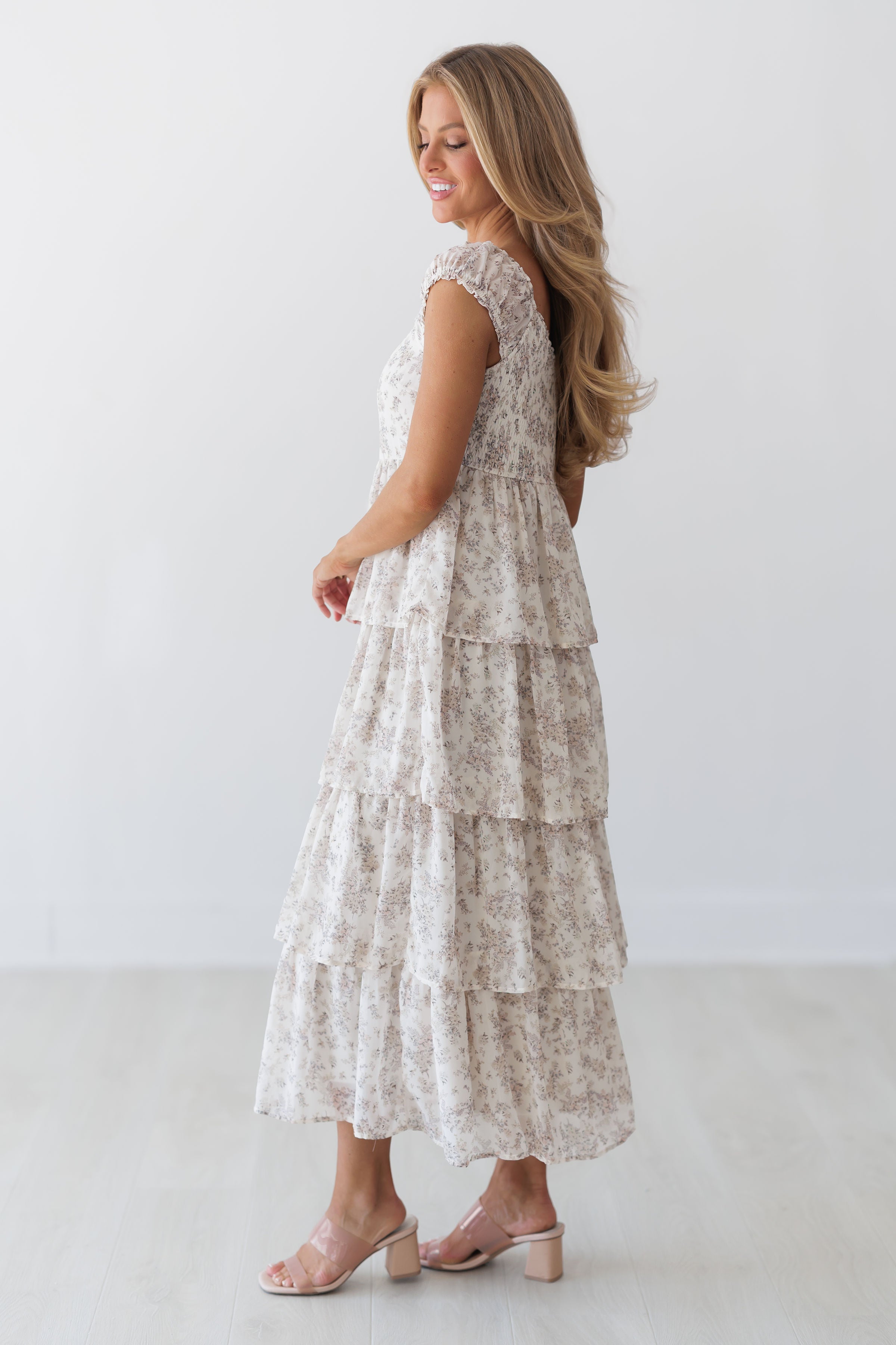 Stephanie Dress - Cream Combo