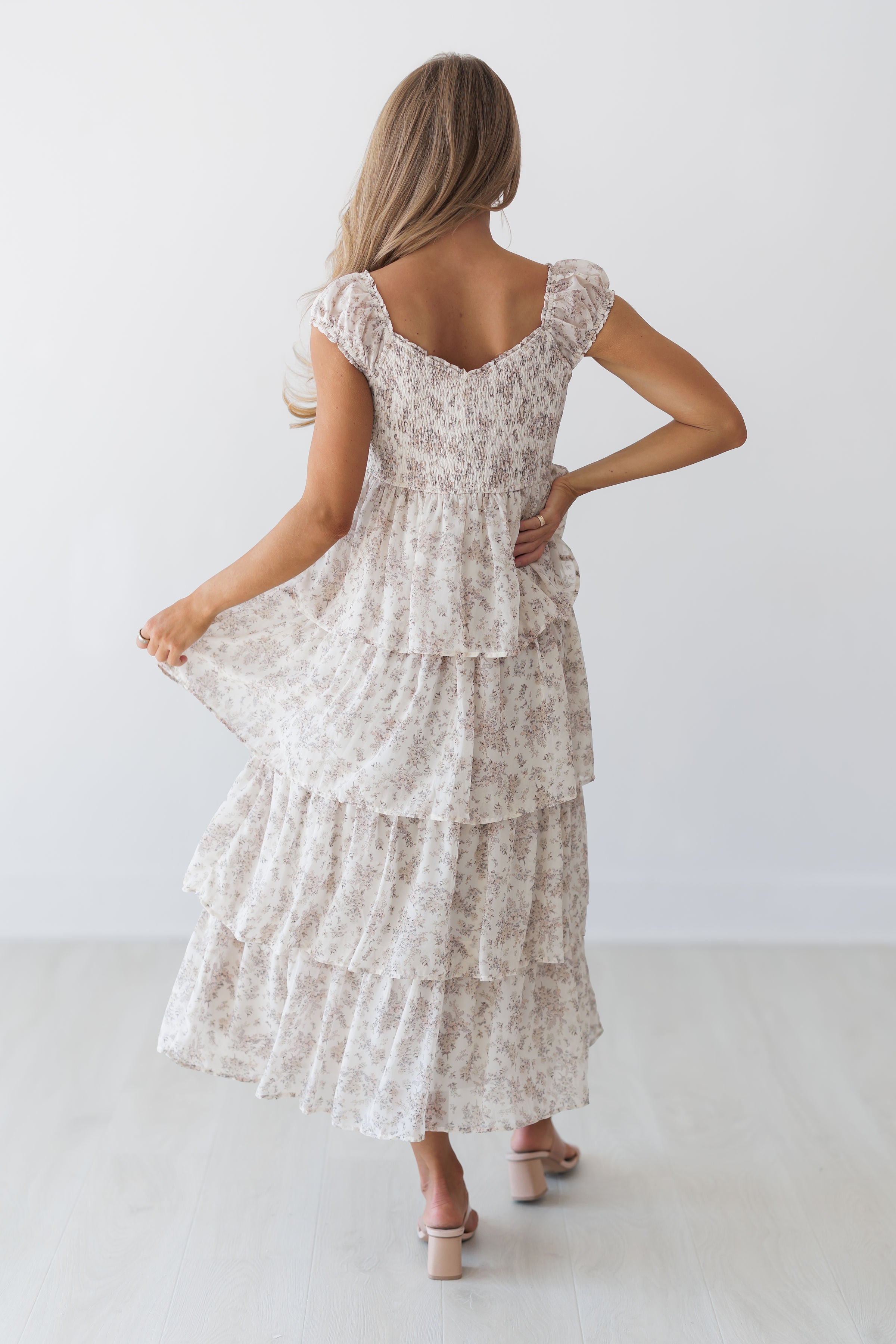 Stephanie Dress - Cream Combo