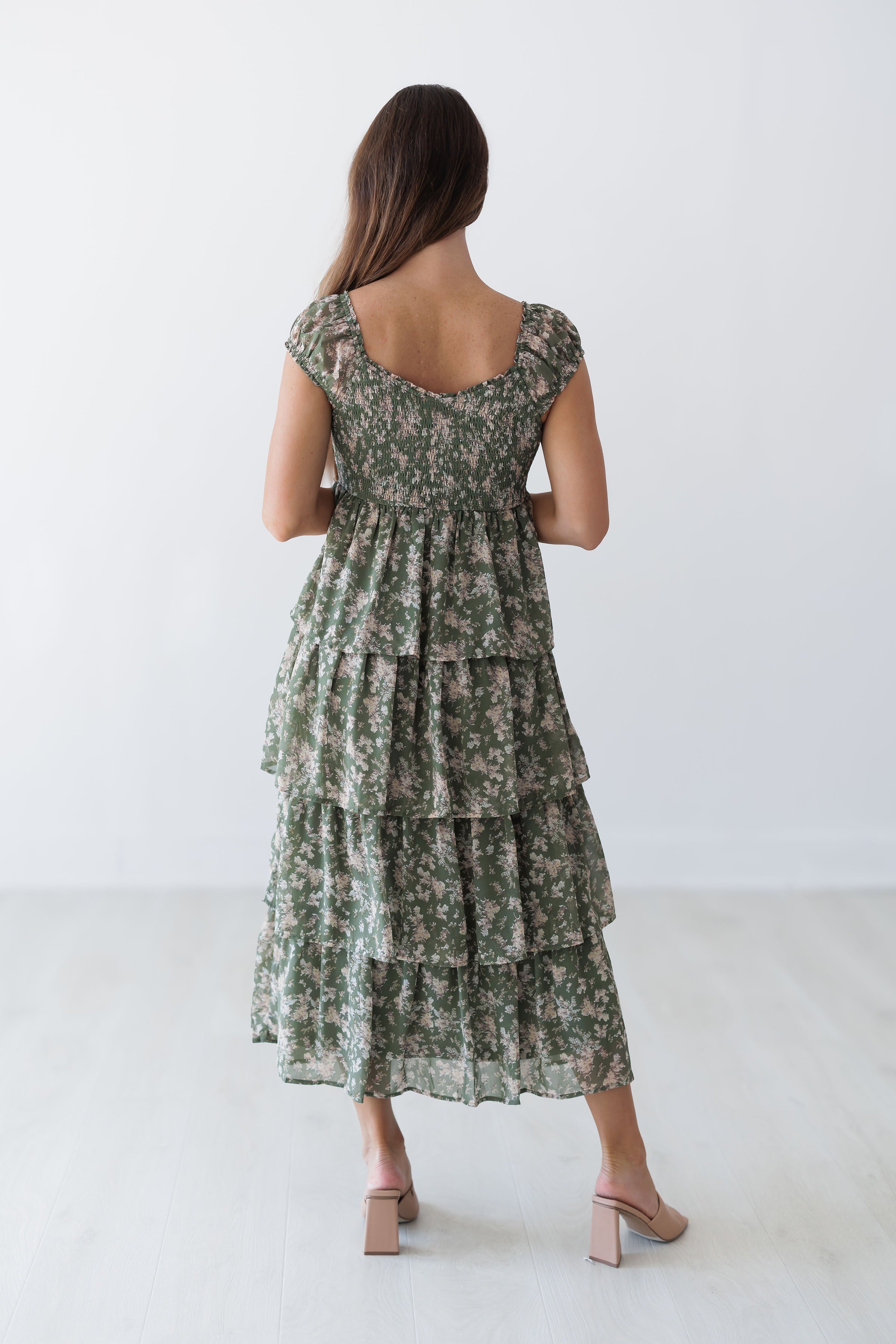 Stephanie Dress - Olive Combo