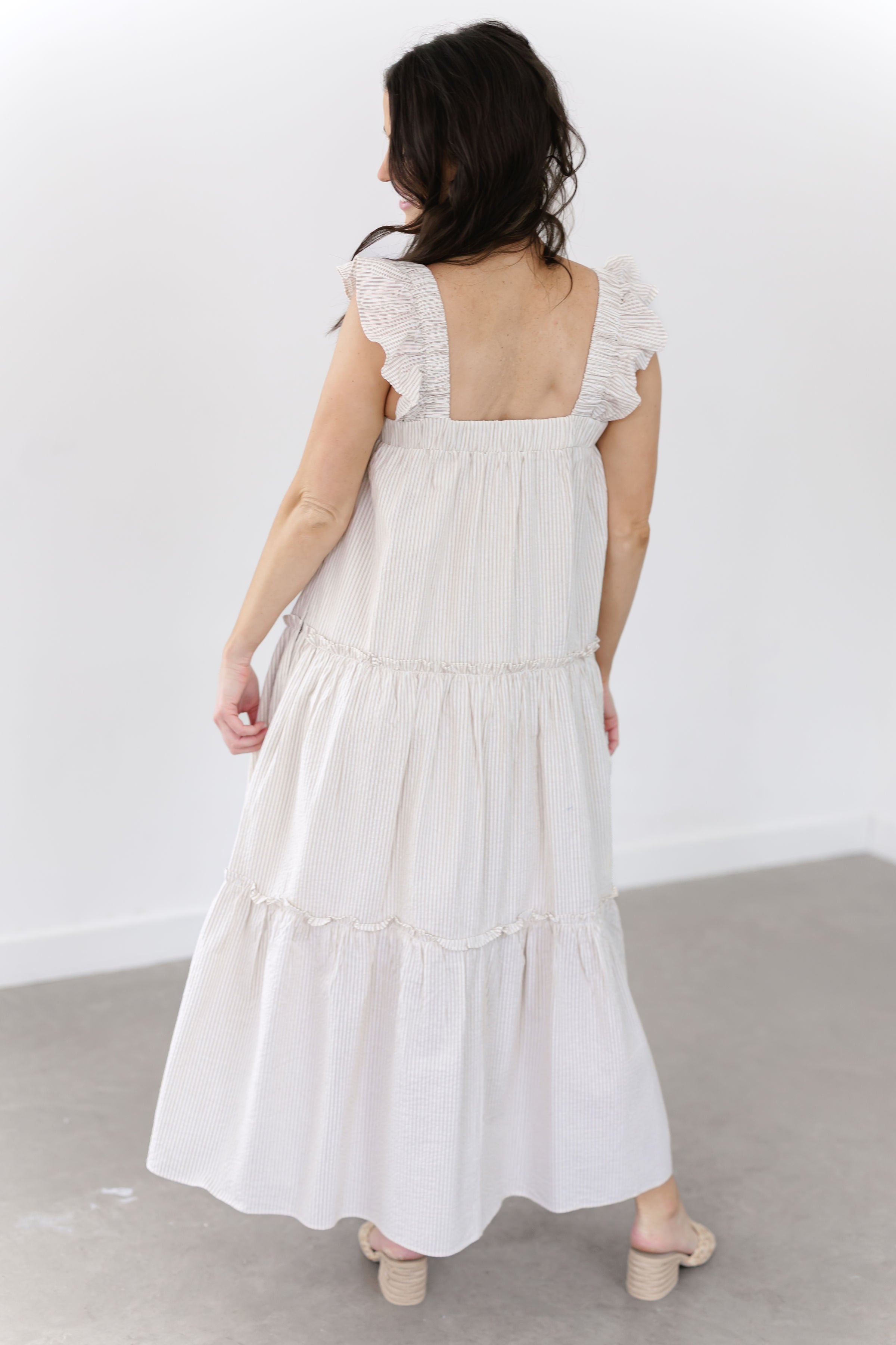 Mya Dress - Cream/Mocha