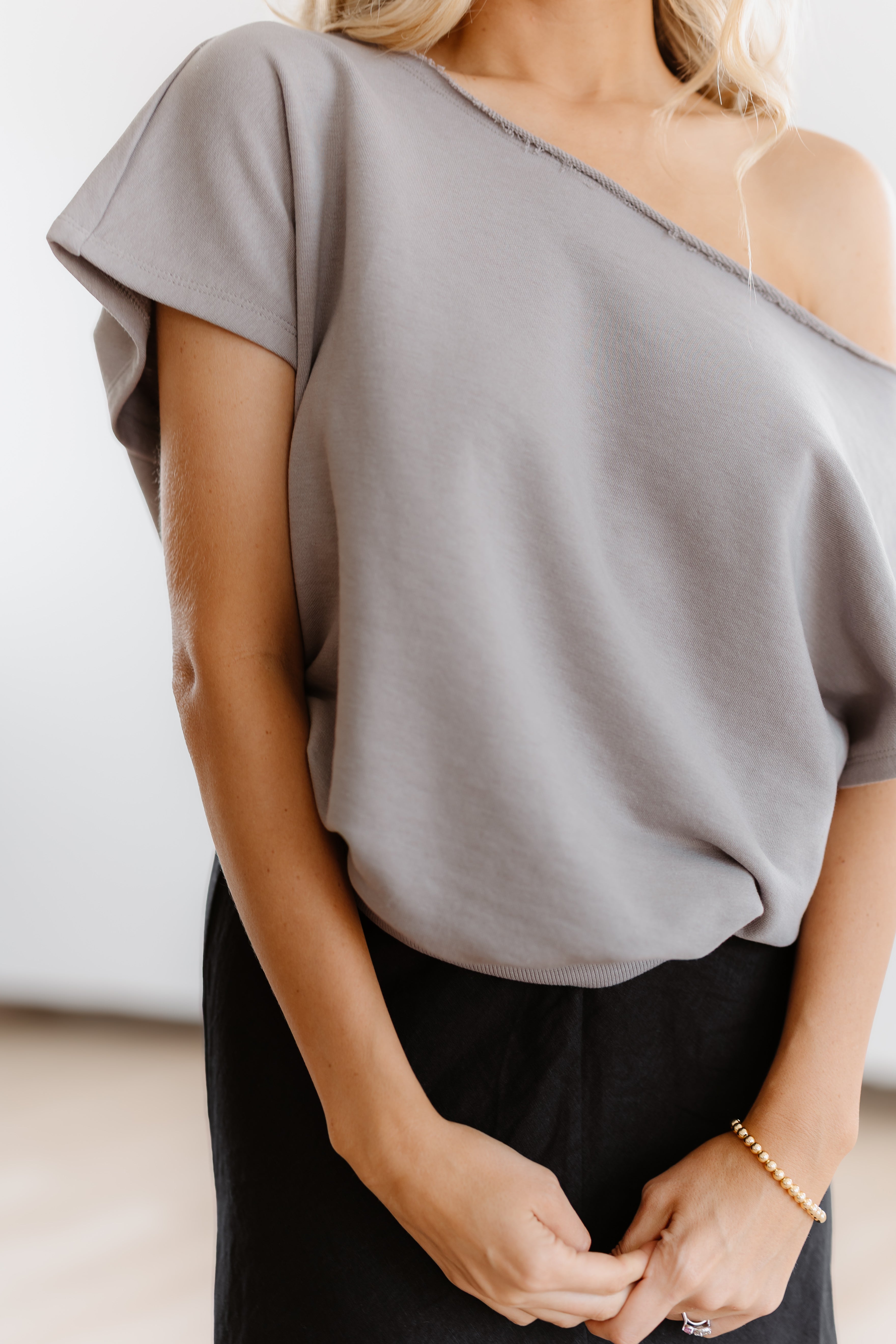 Take The Chance Top - Stone Taupe