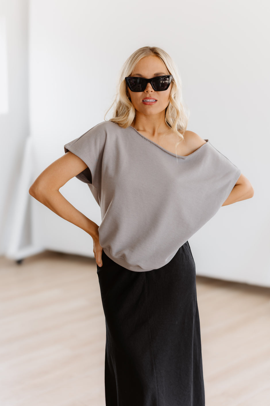 Take The Chance Top - Stone Taupe