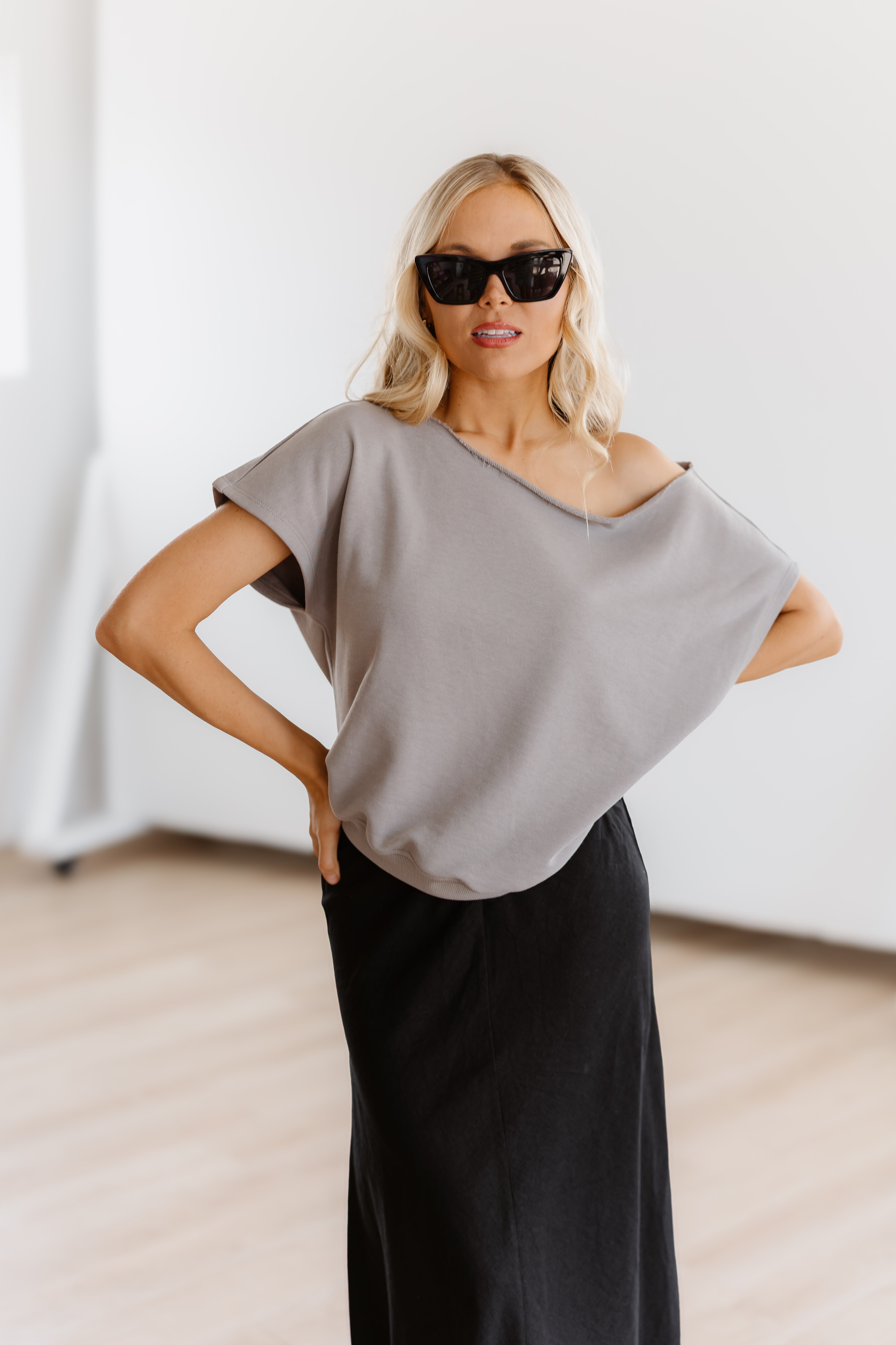 Take The Chance Top - Stone Taupe