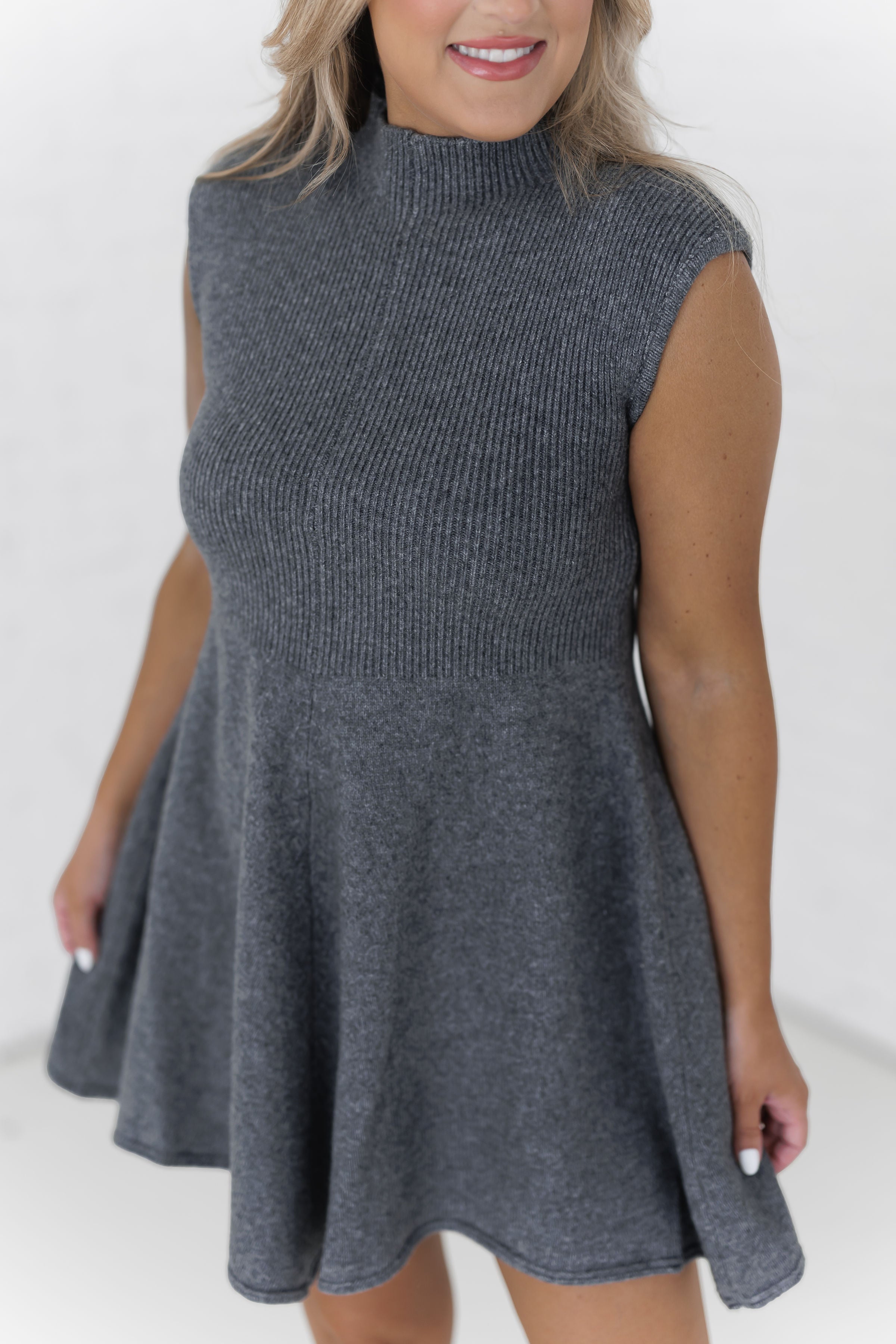 Monica Sweater Dress - Grey