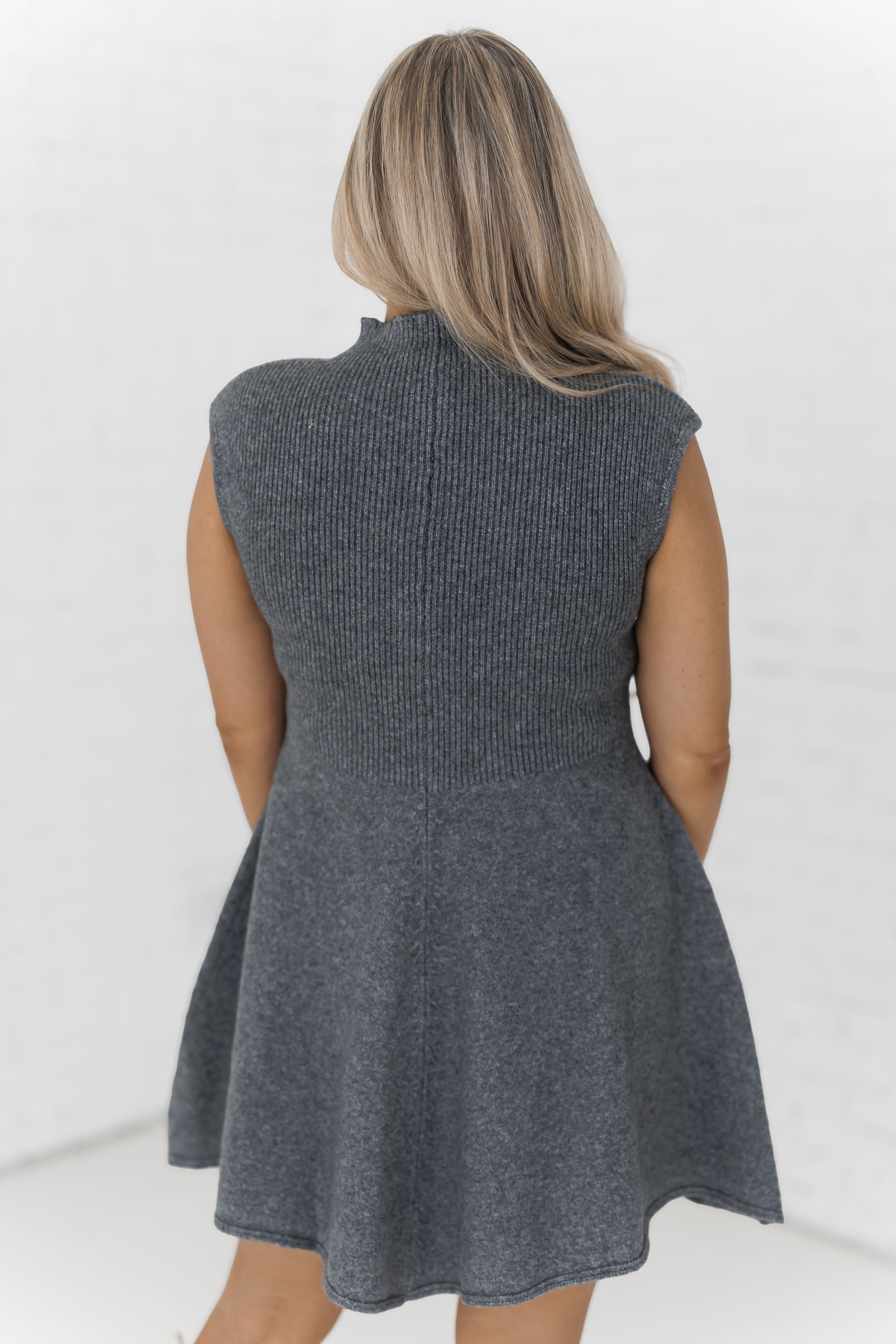 Monica Sweater Dress - Grey