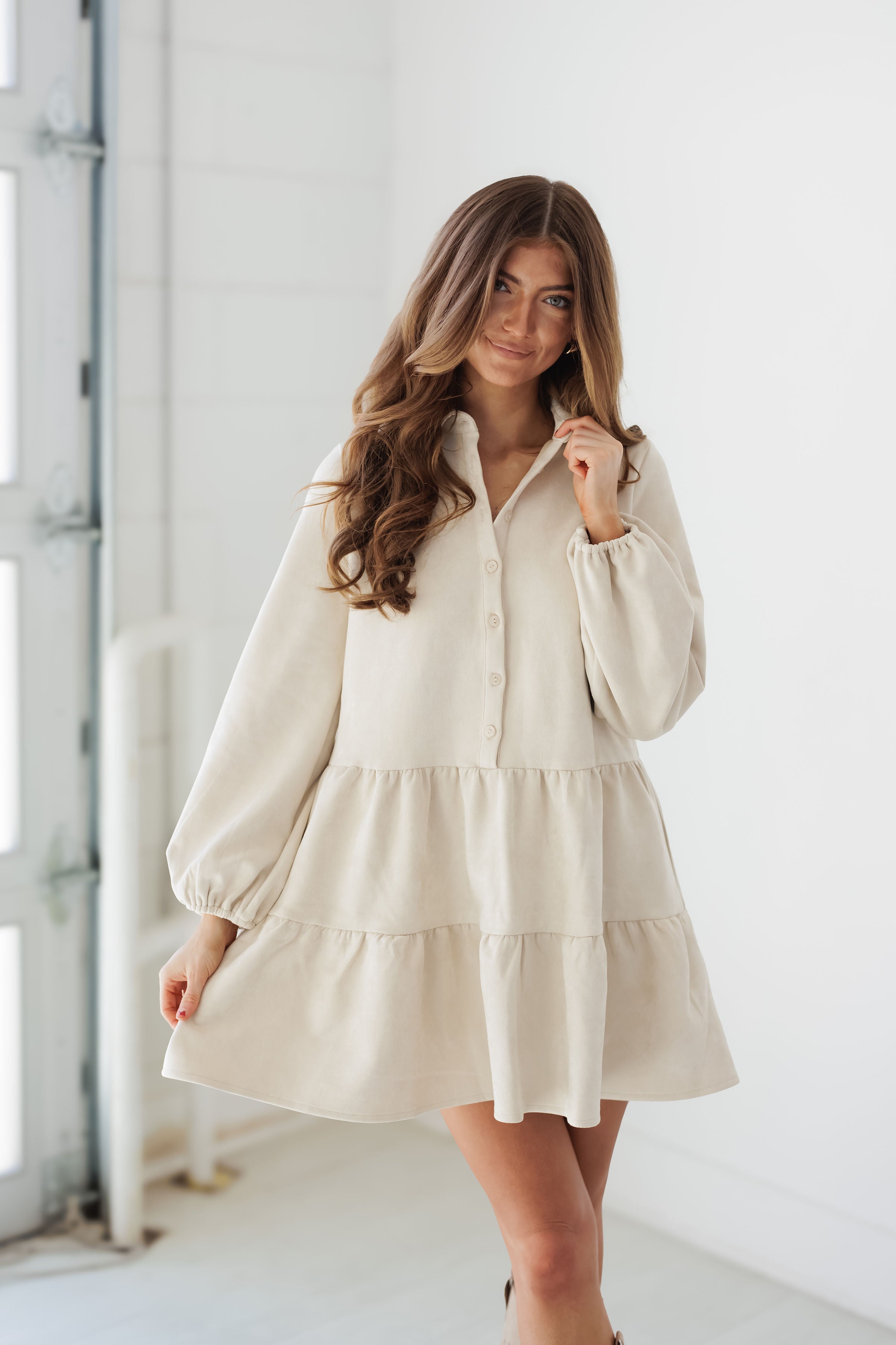 Tiana Mini Dress - Cream