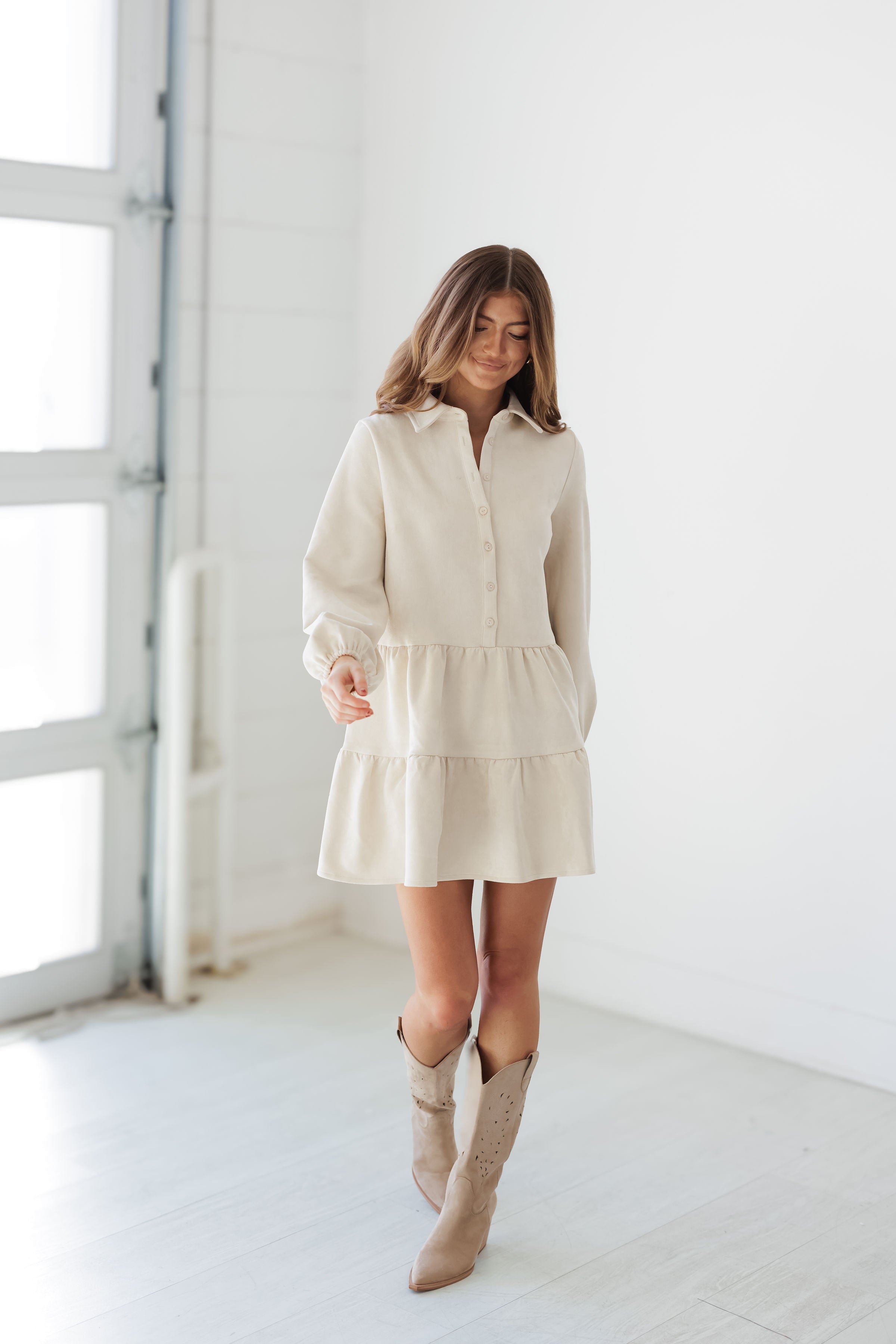 Tiana Mini Dress - Cream