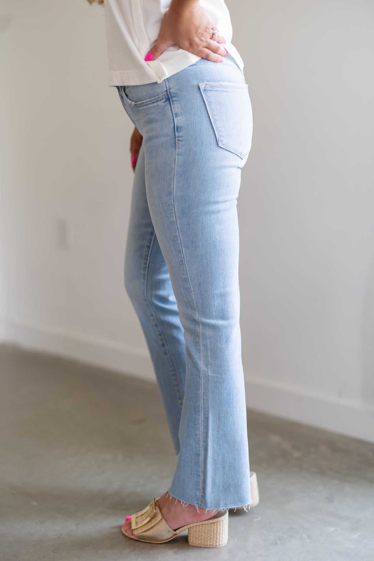 Marcus Mid Rise Ankle Bootcut Jeans