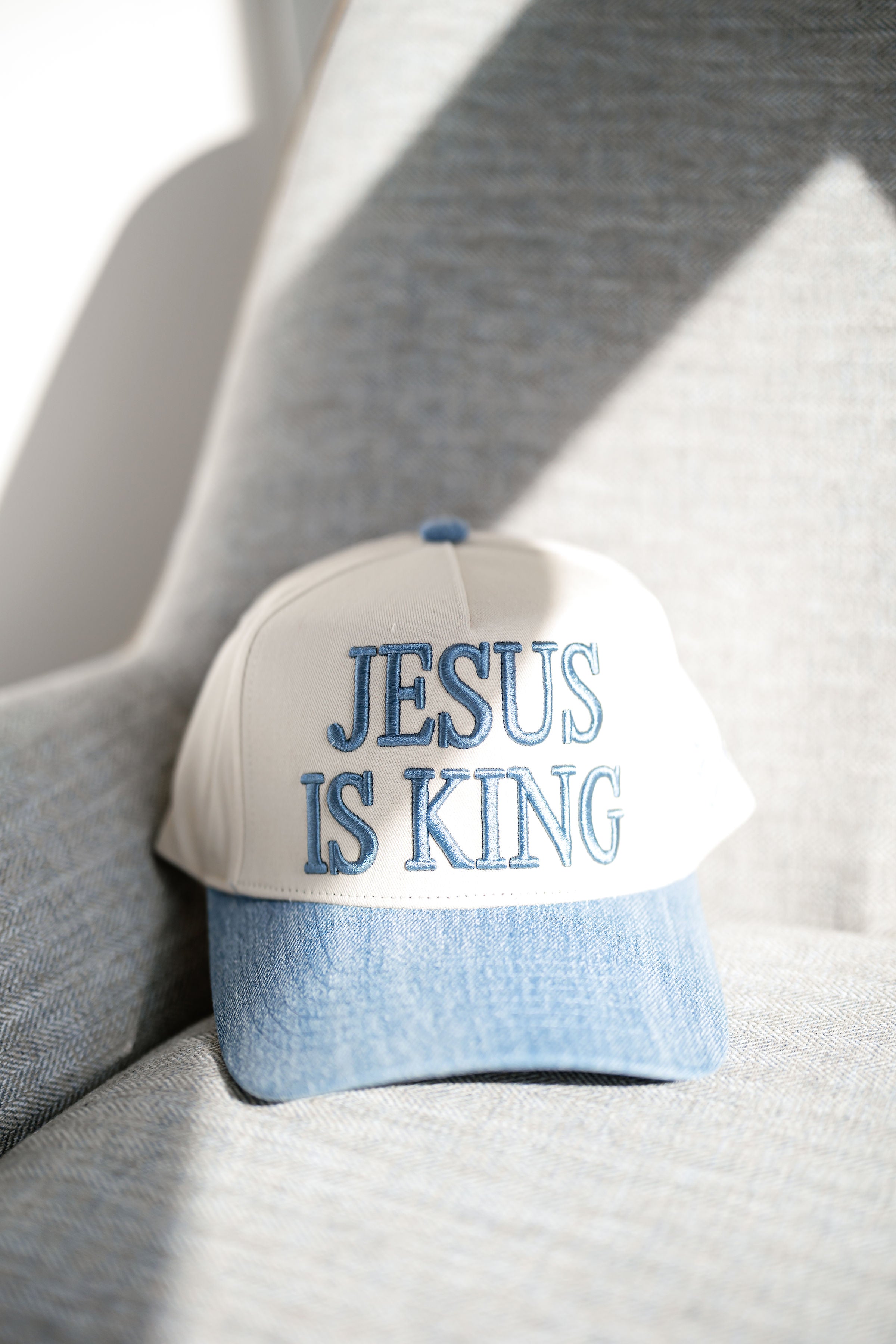 Jesus Is King Hat - Denim