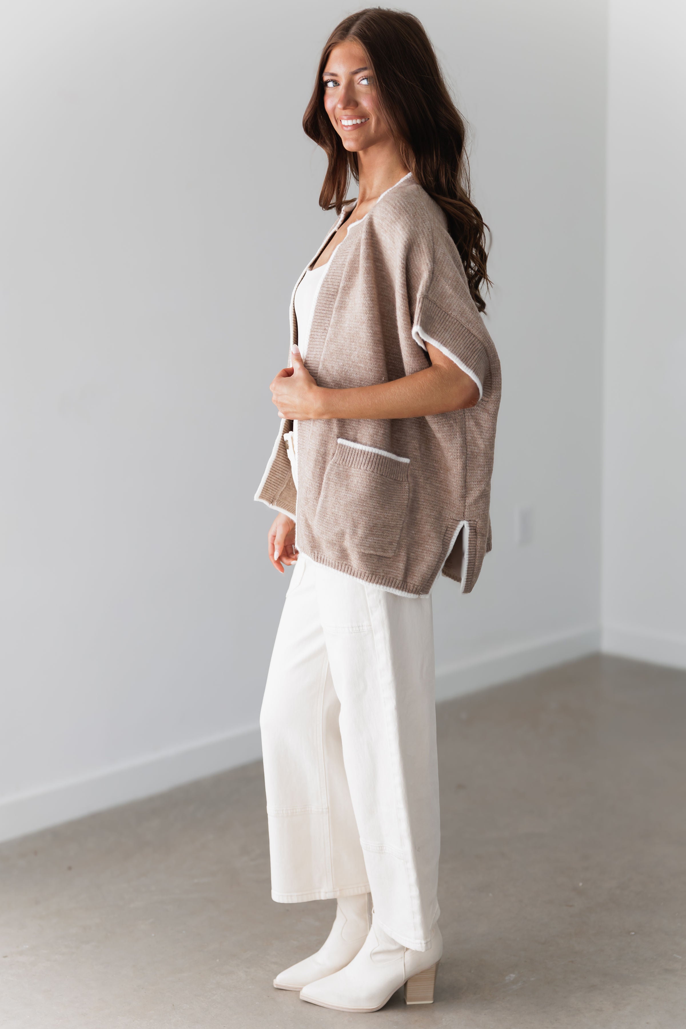 Light The Way Poncho Sweater