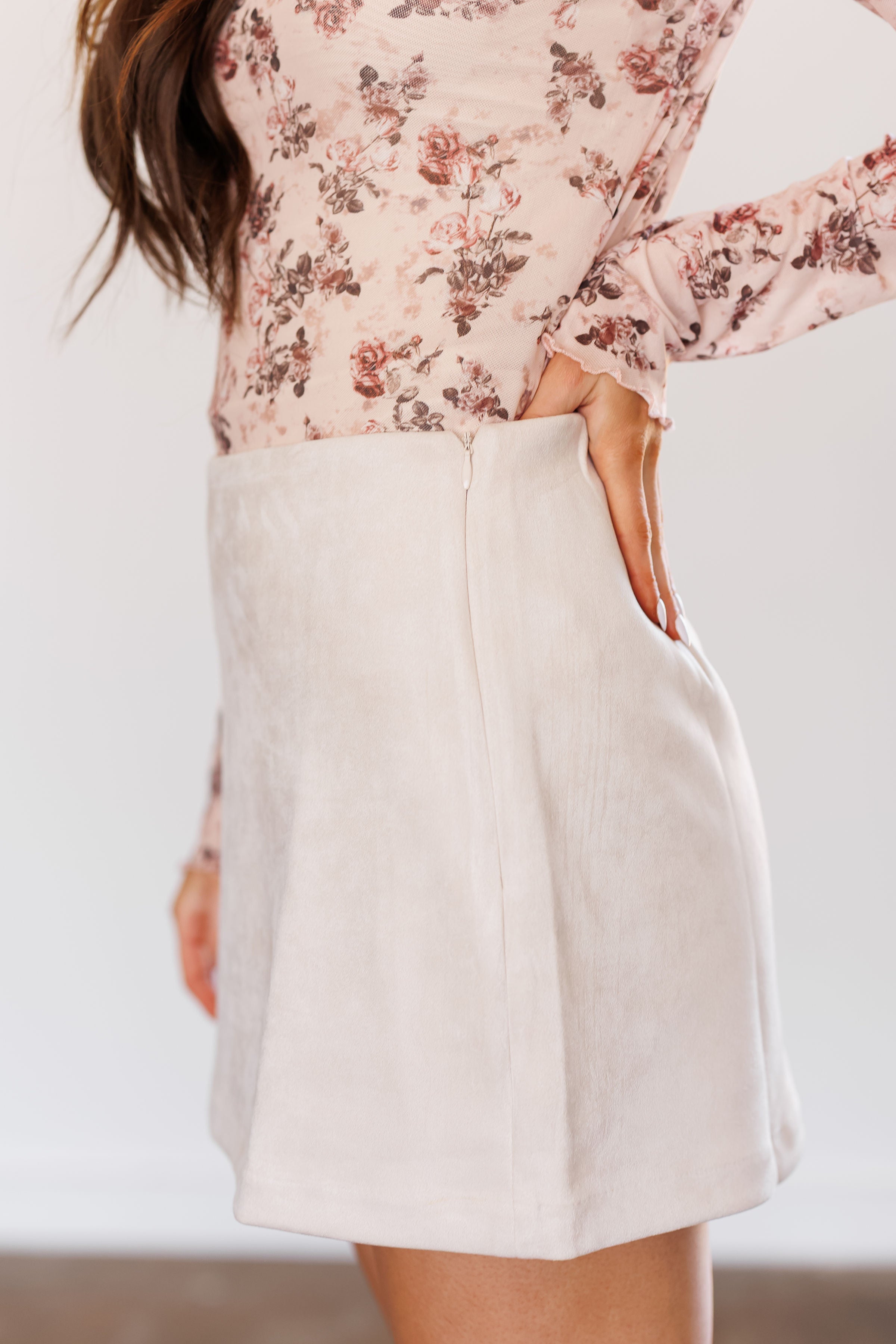 Stay True To You Skort - Ecru - FINAL SALE