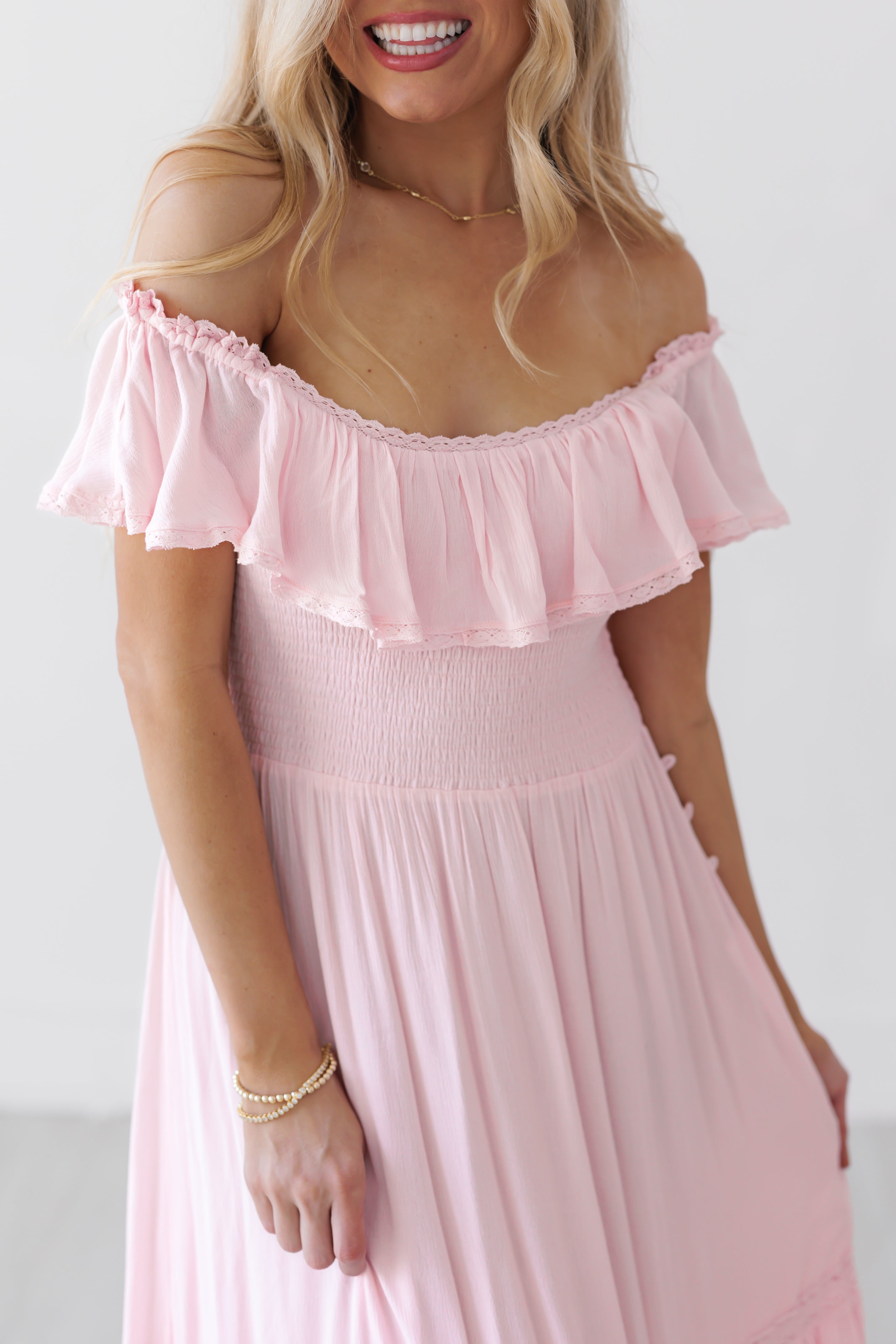 Tiffany Dress - Pastel Pink