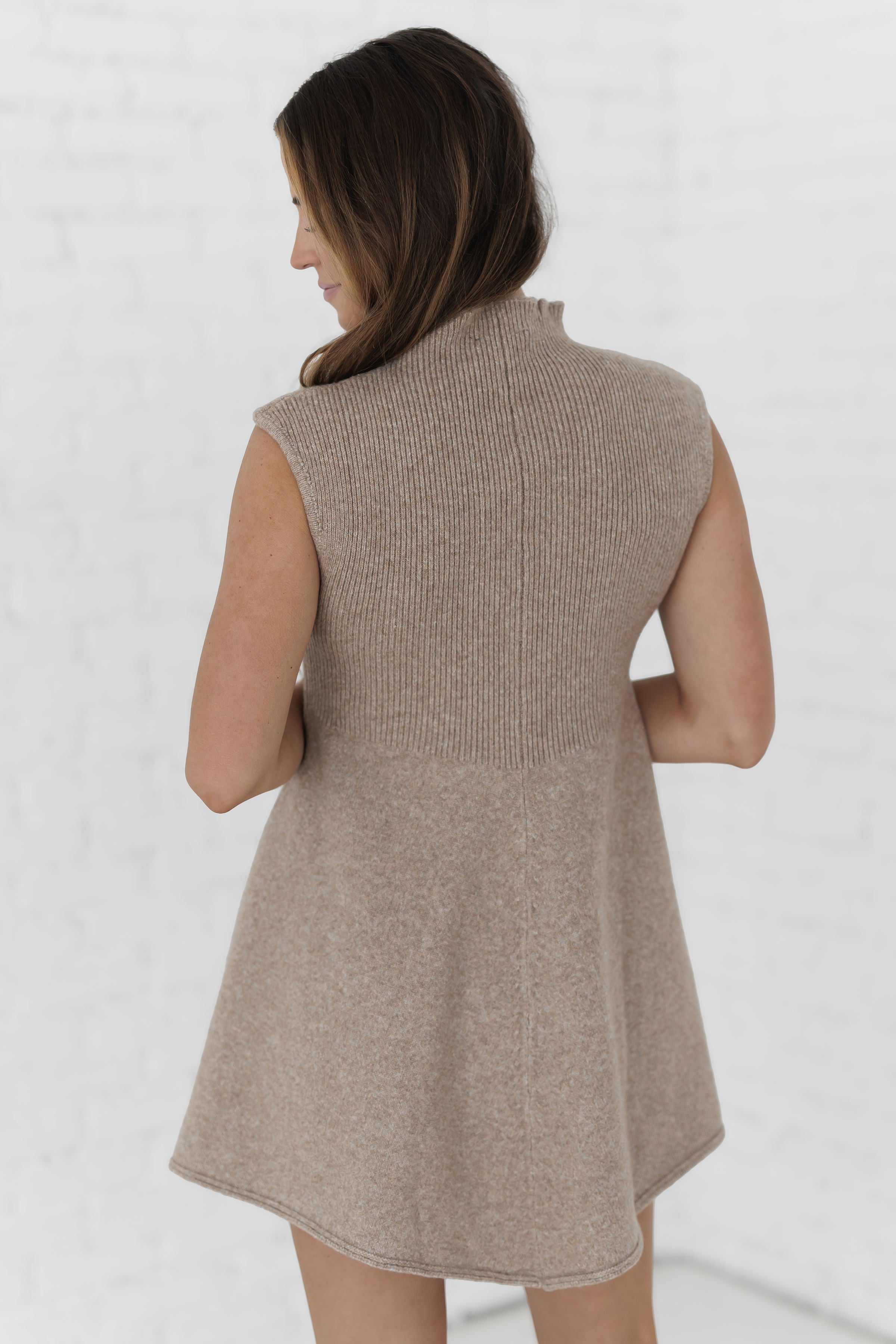 Monica Sweater Dress - Taupe