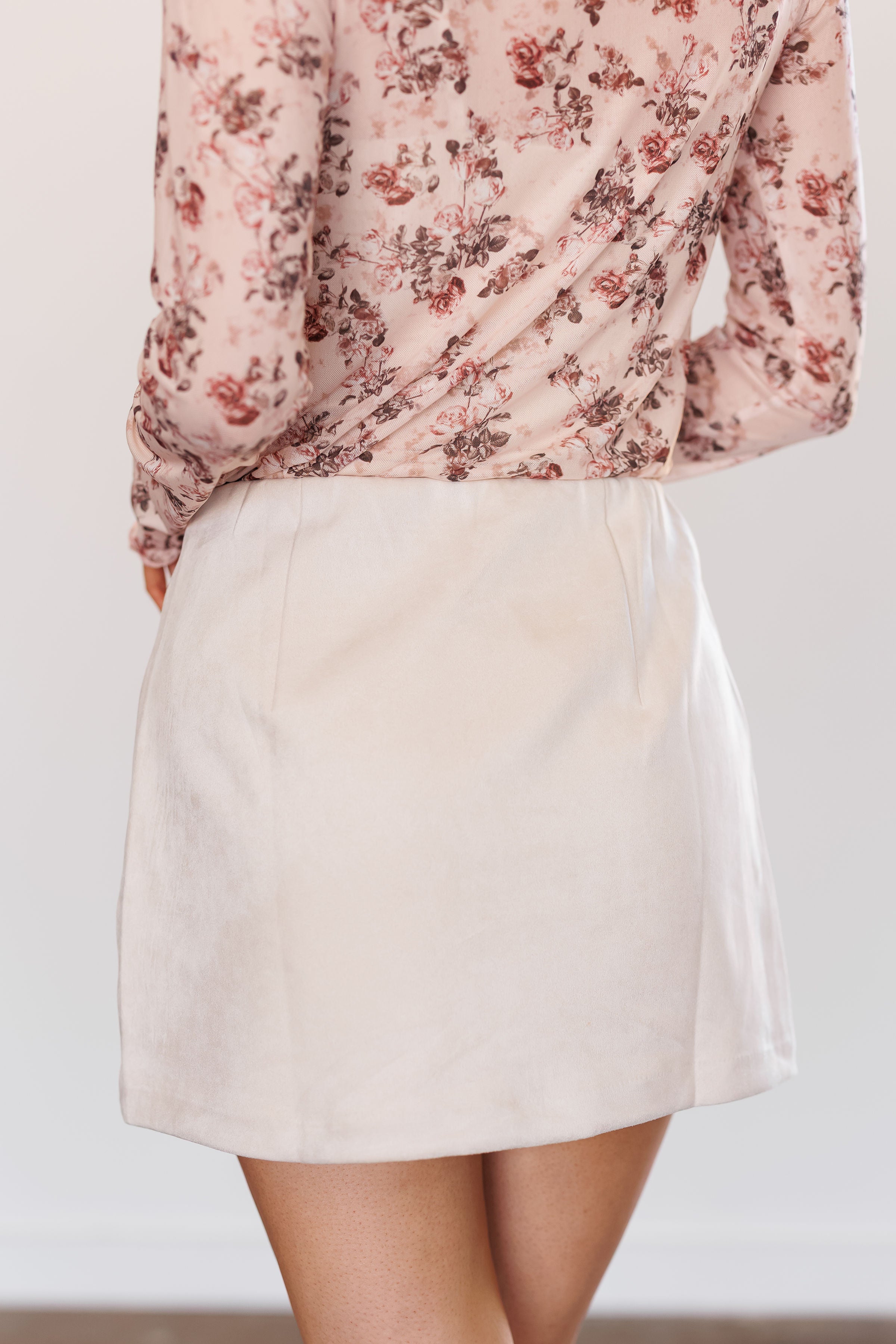 Stay True To You Skort - Ecru - FINAL SALE