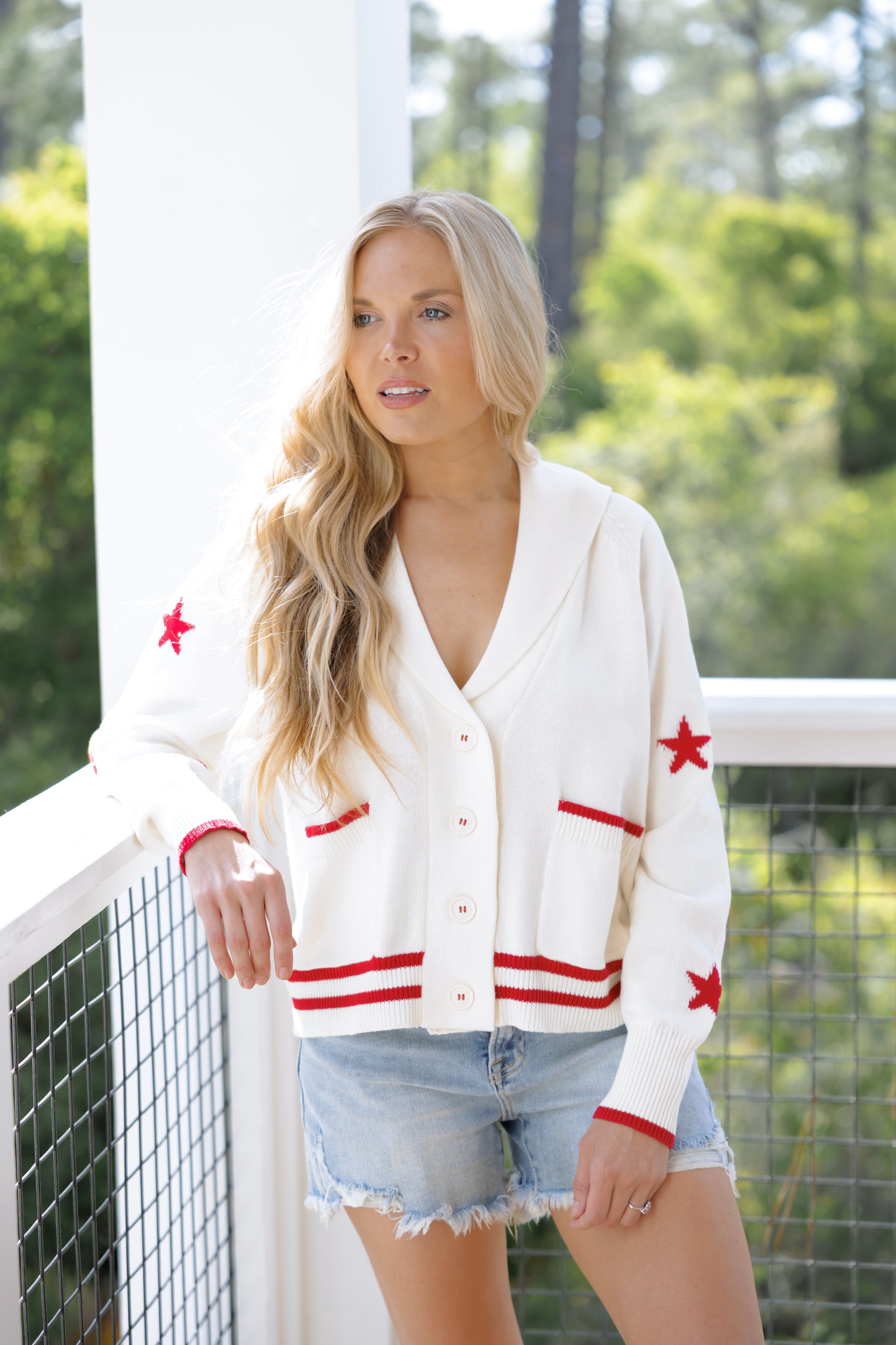 American Flag Bow Cardigan