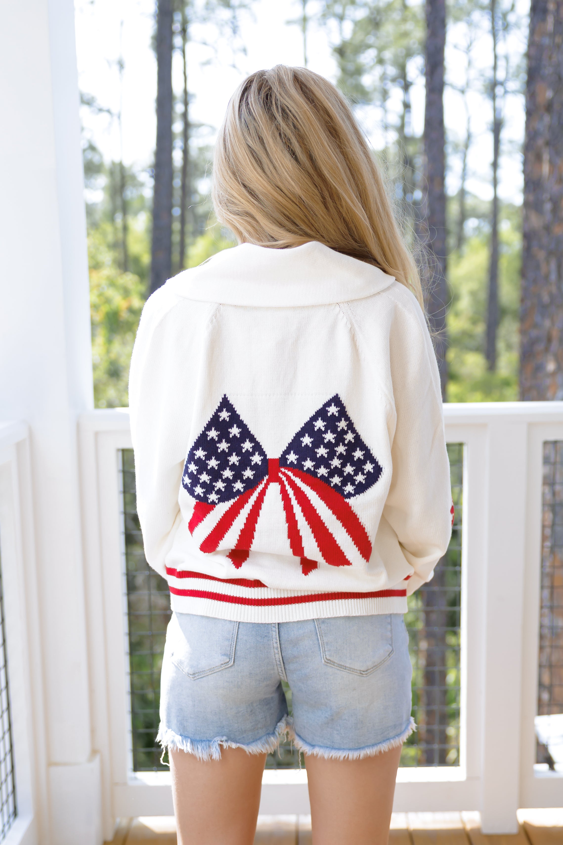 American Flag Bow Cardigan