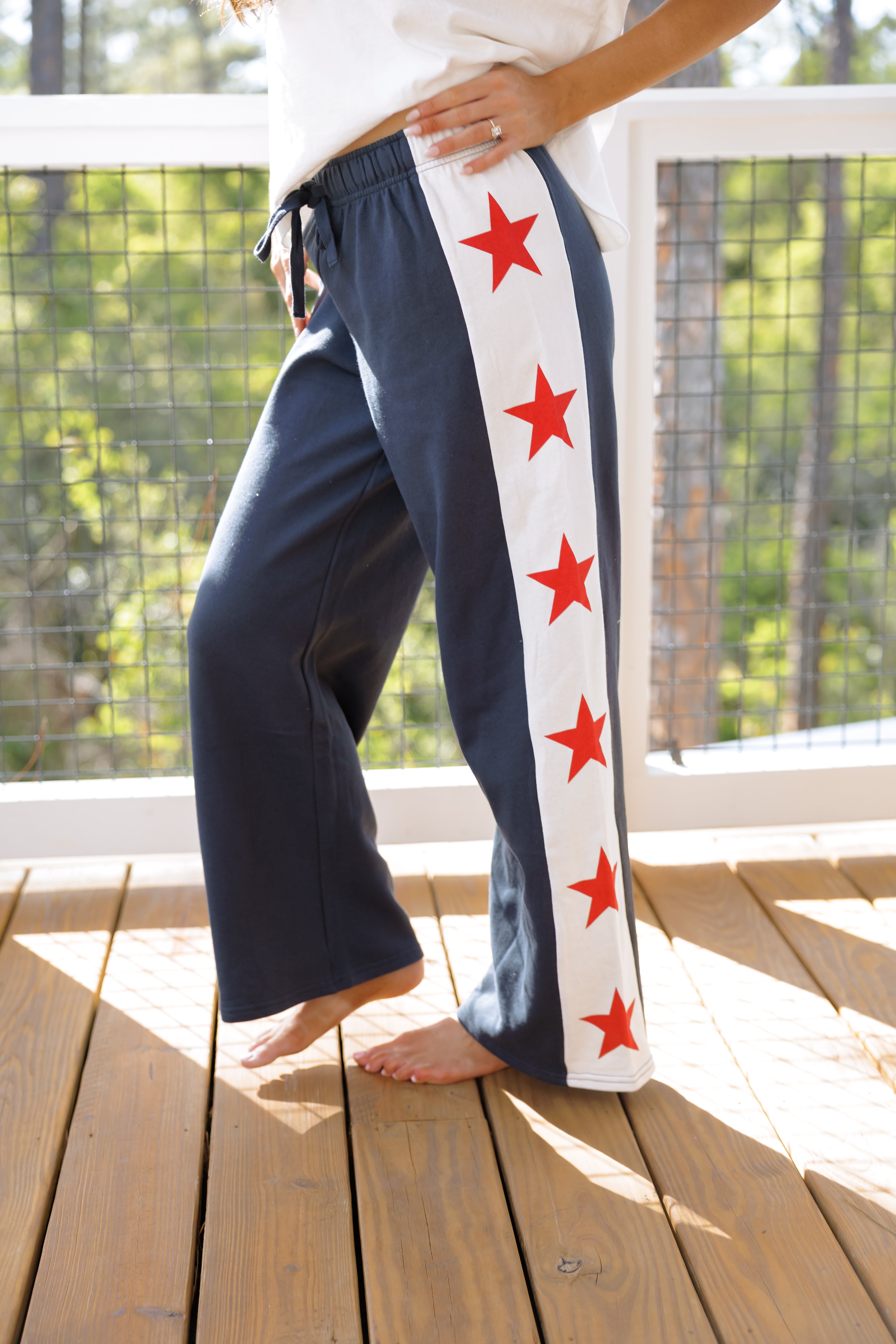 USA Stars Wide Leg Pants