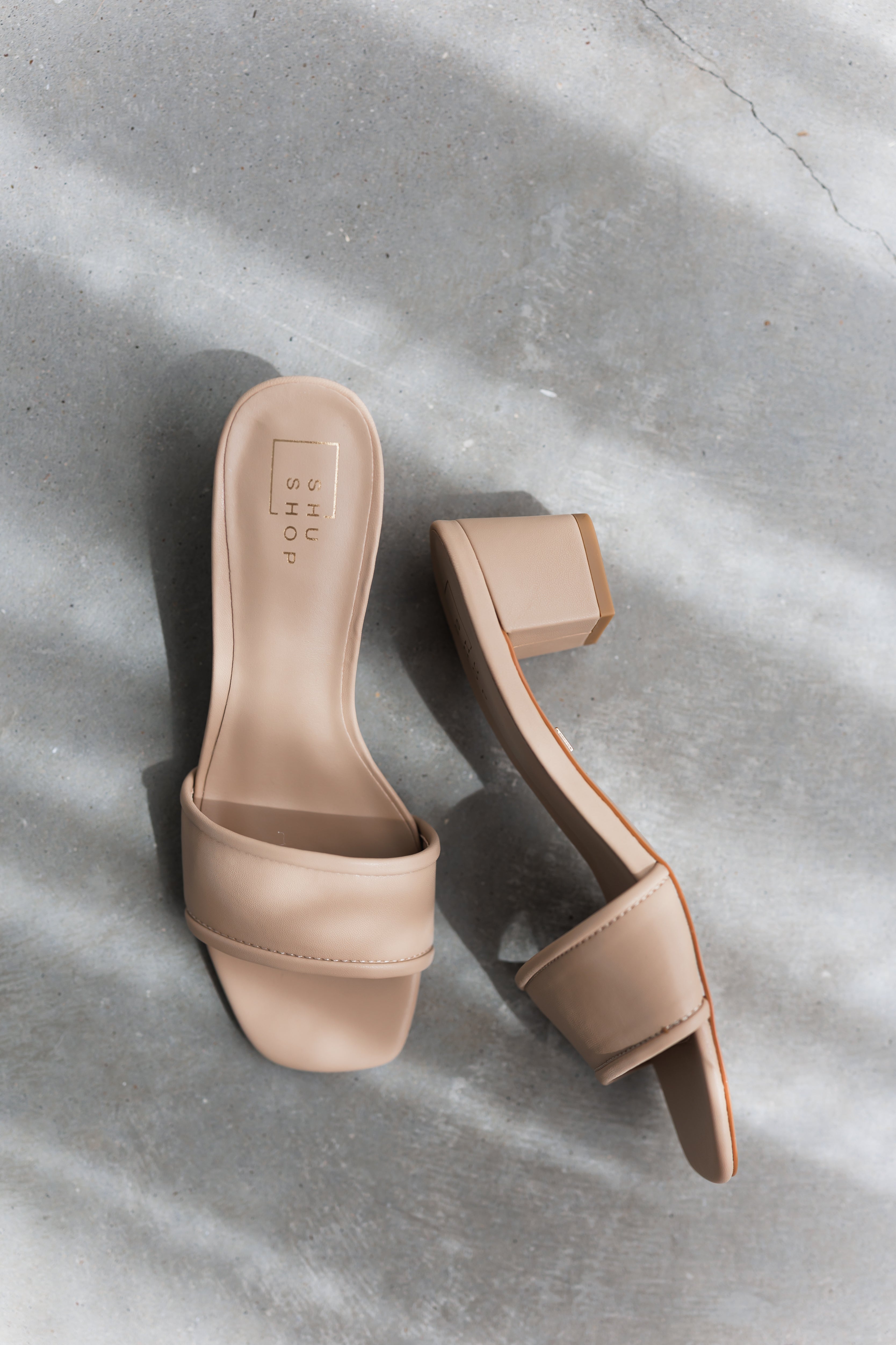 ShuShop: Finley Heel Sandal - Nude