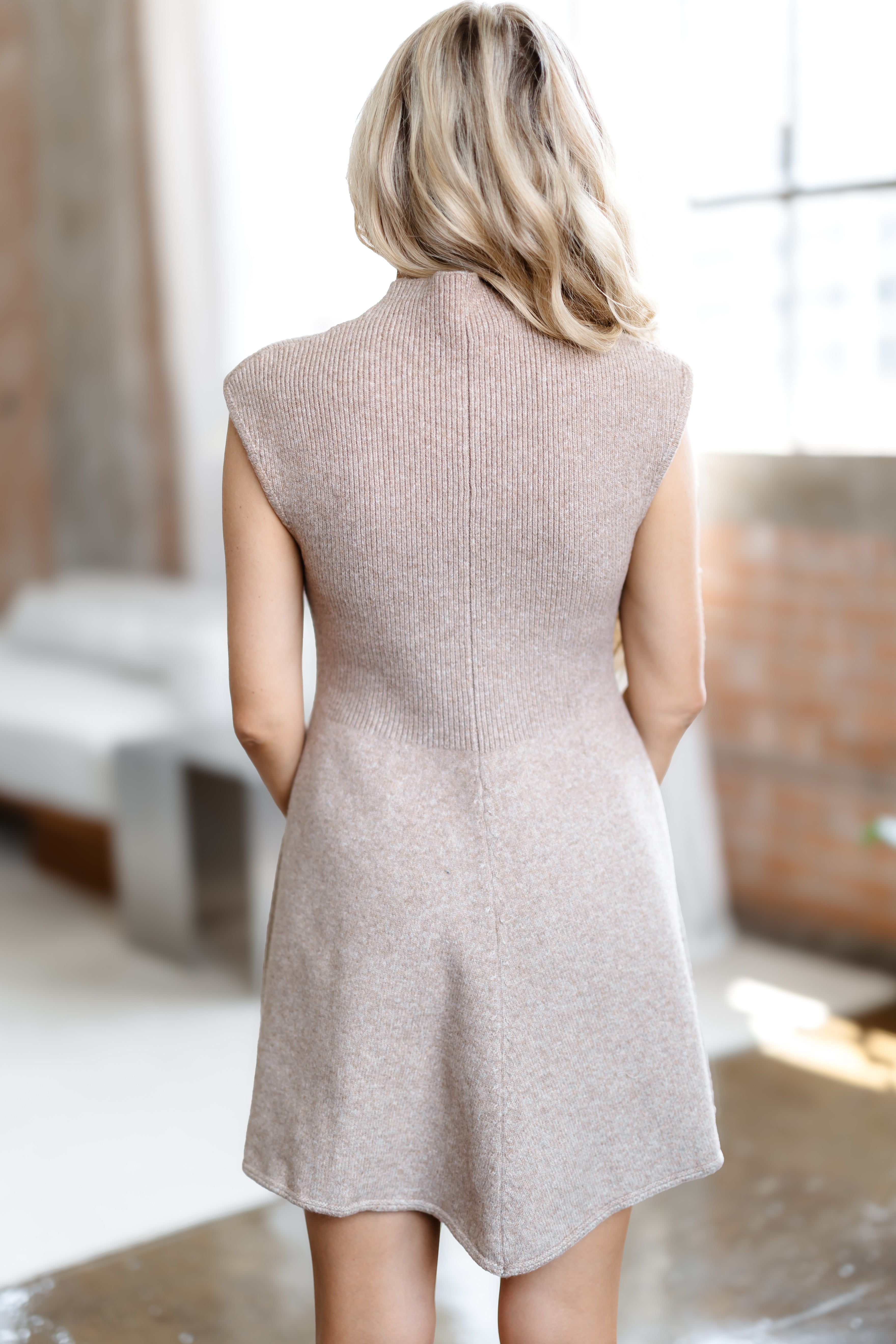 Monica Sweater Dress - Taupe