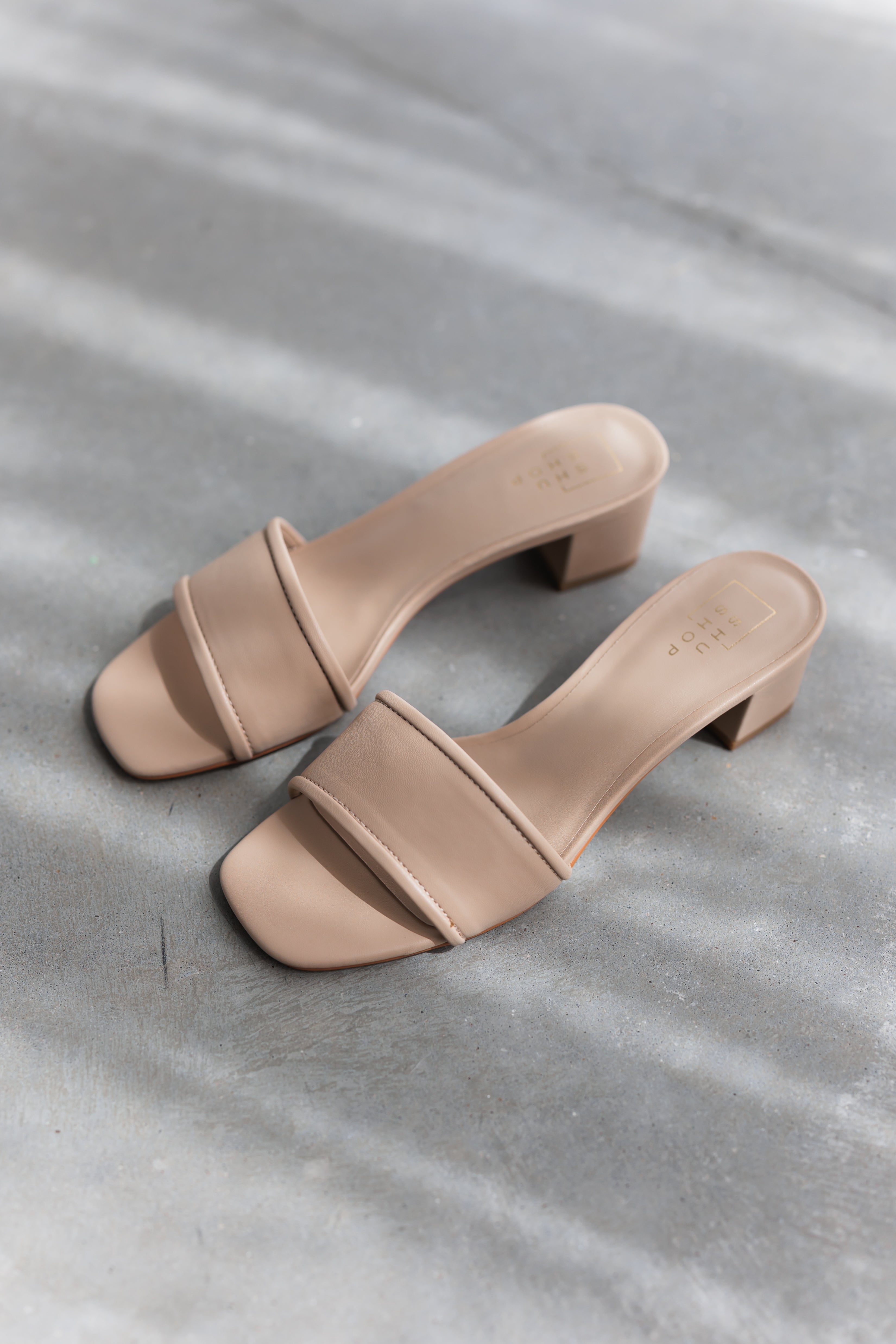 ShuShop: Finley Heel Sandal - Nude