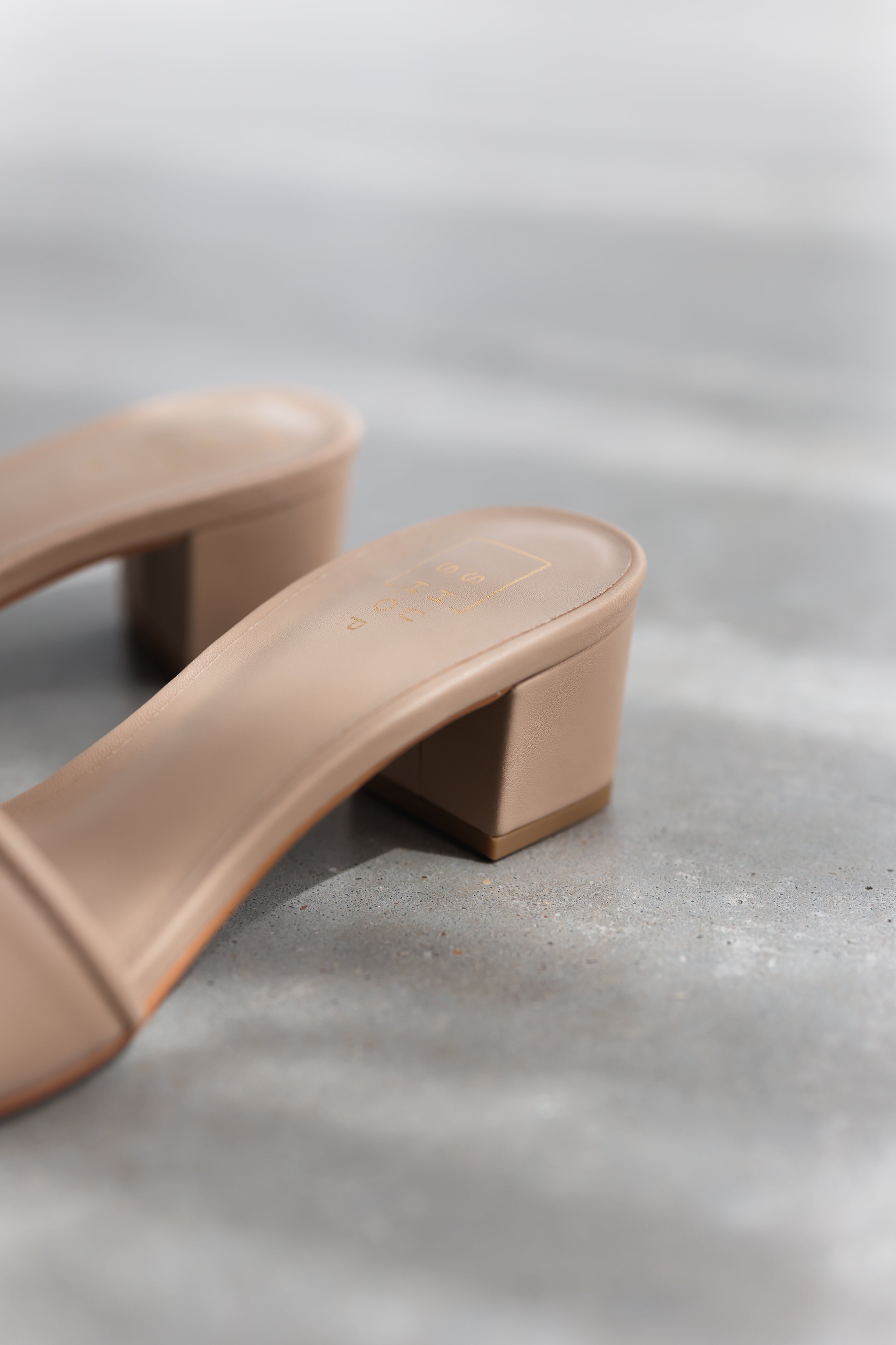 ShuShop: Finley Heel Sandal - Nude