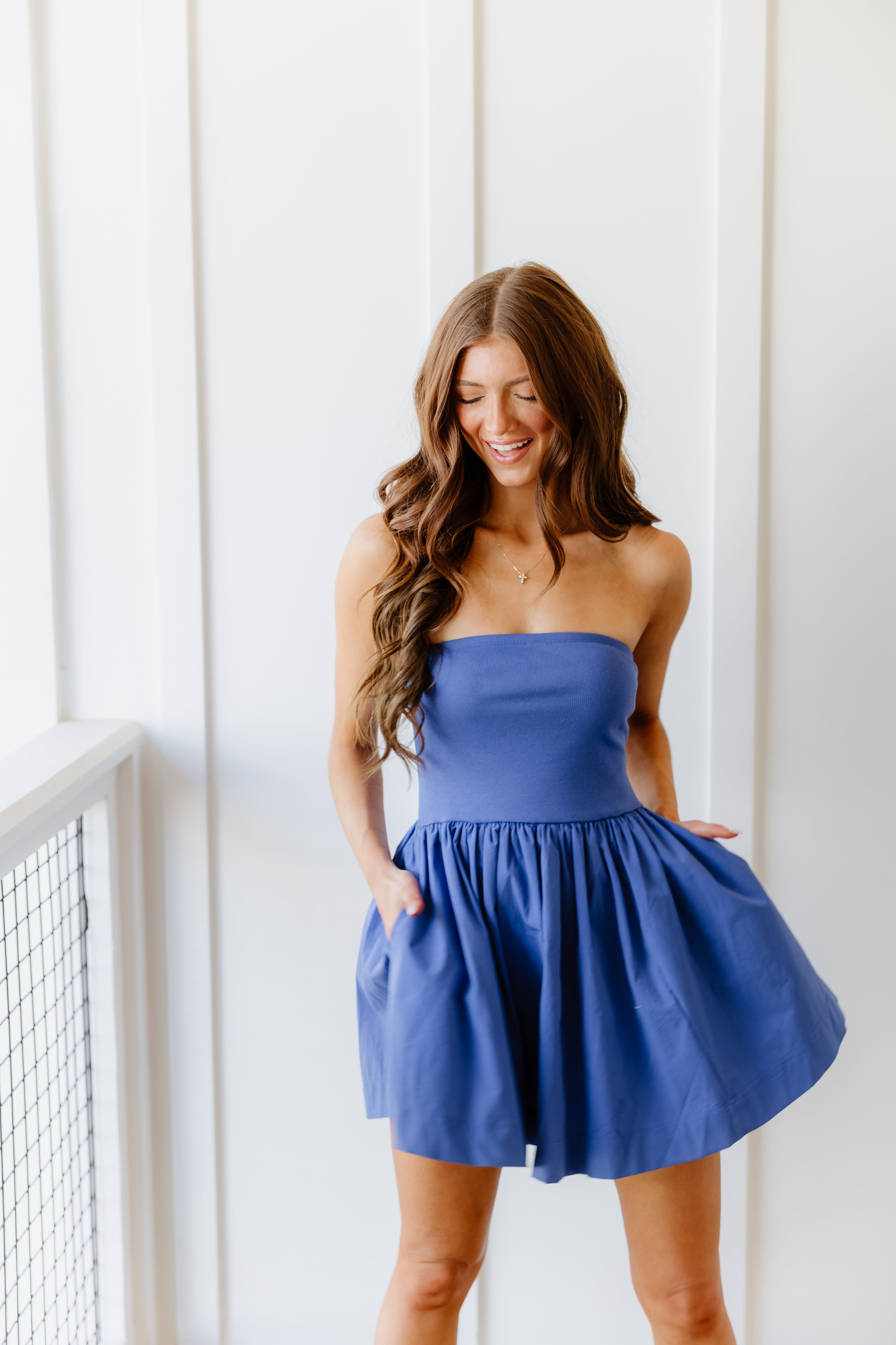 Loretta Mini Dress - Cobalt