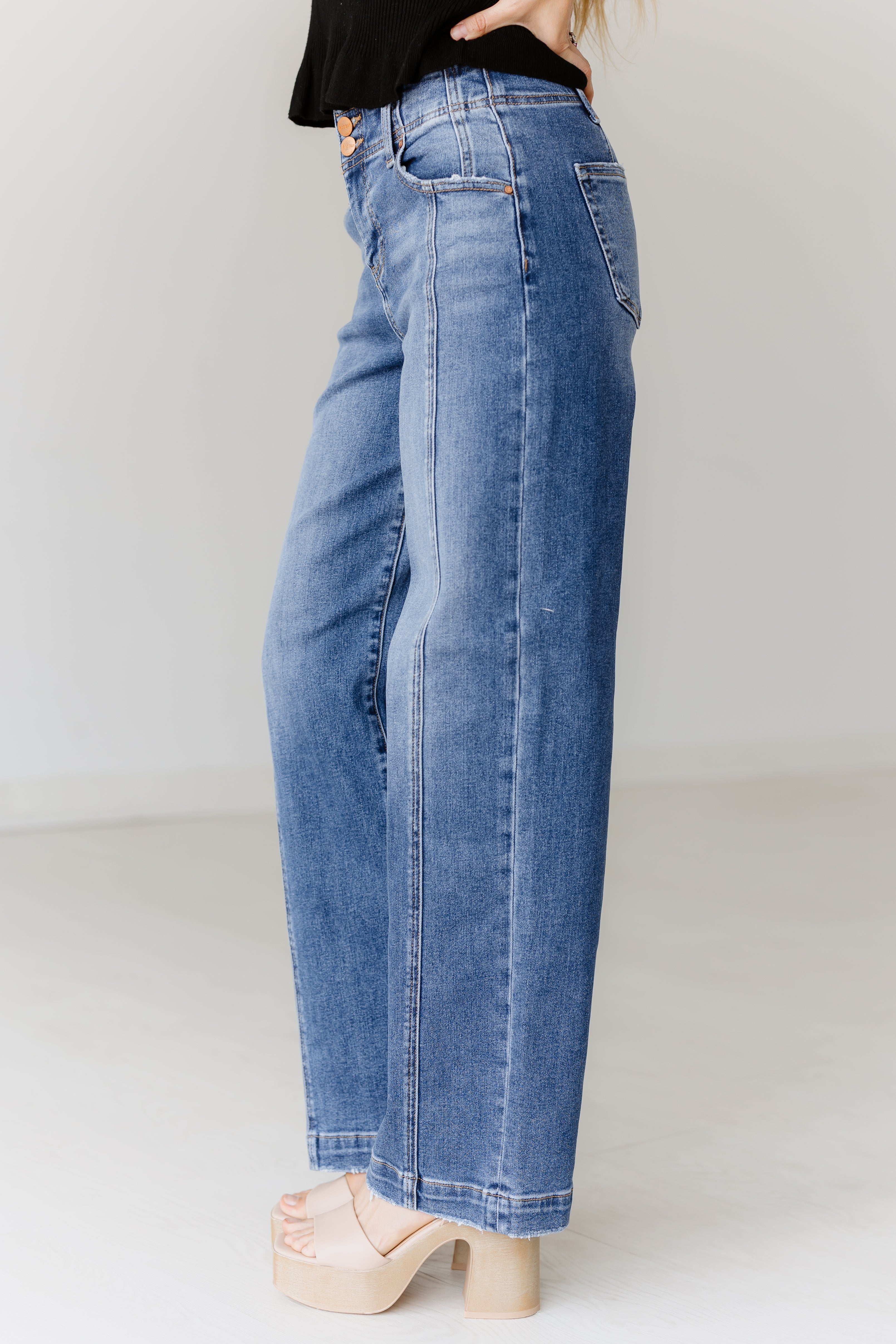 Evan Slouchy Baggy Double Button Jeans