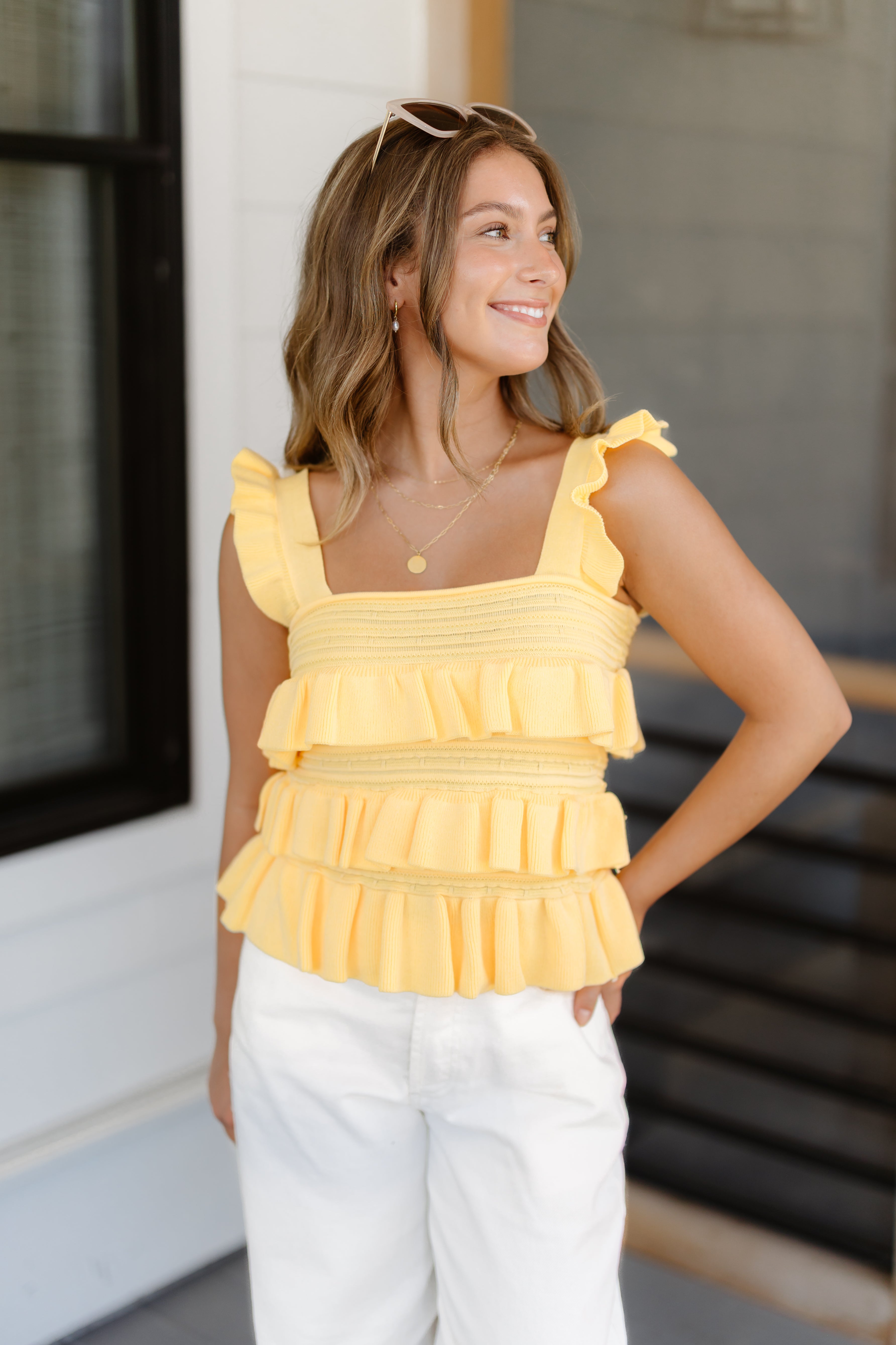 Catch Me At Sunset Top - Yellow