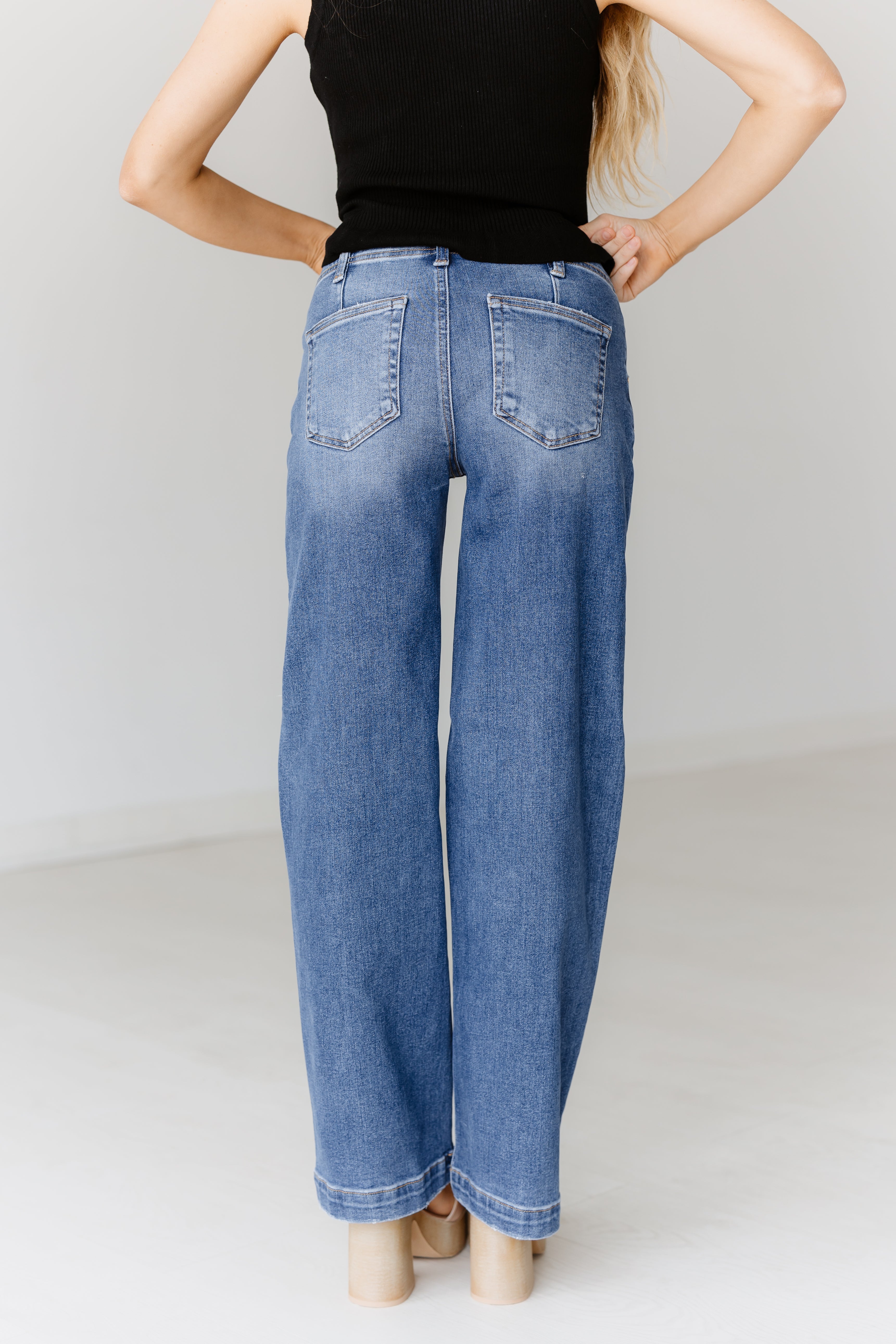 Evan Slouchy Baggy Double Button Jeans