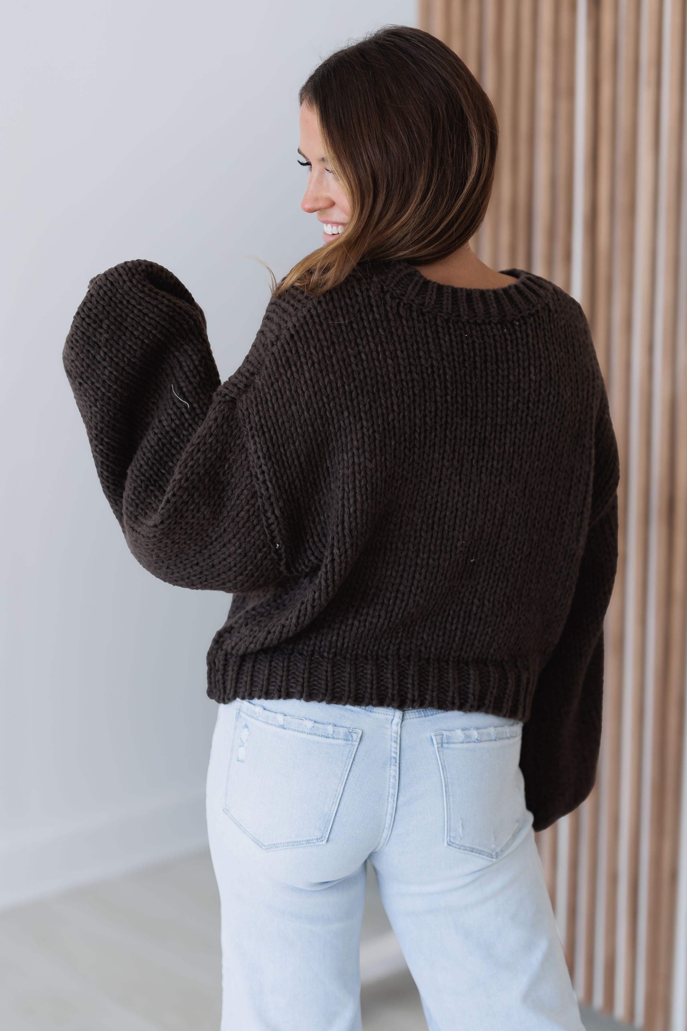 Tied With Love Sweater - Mocha