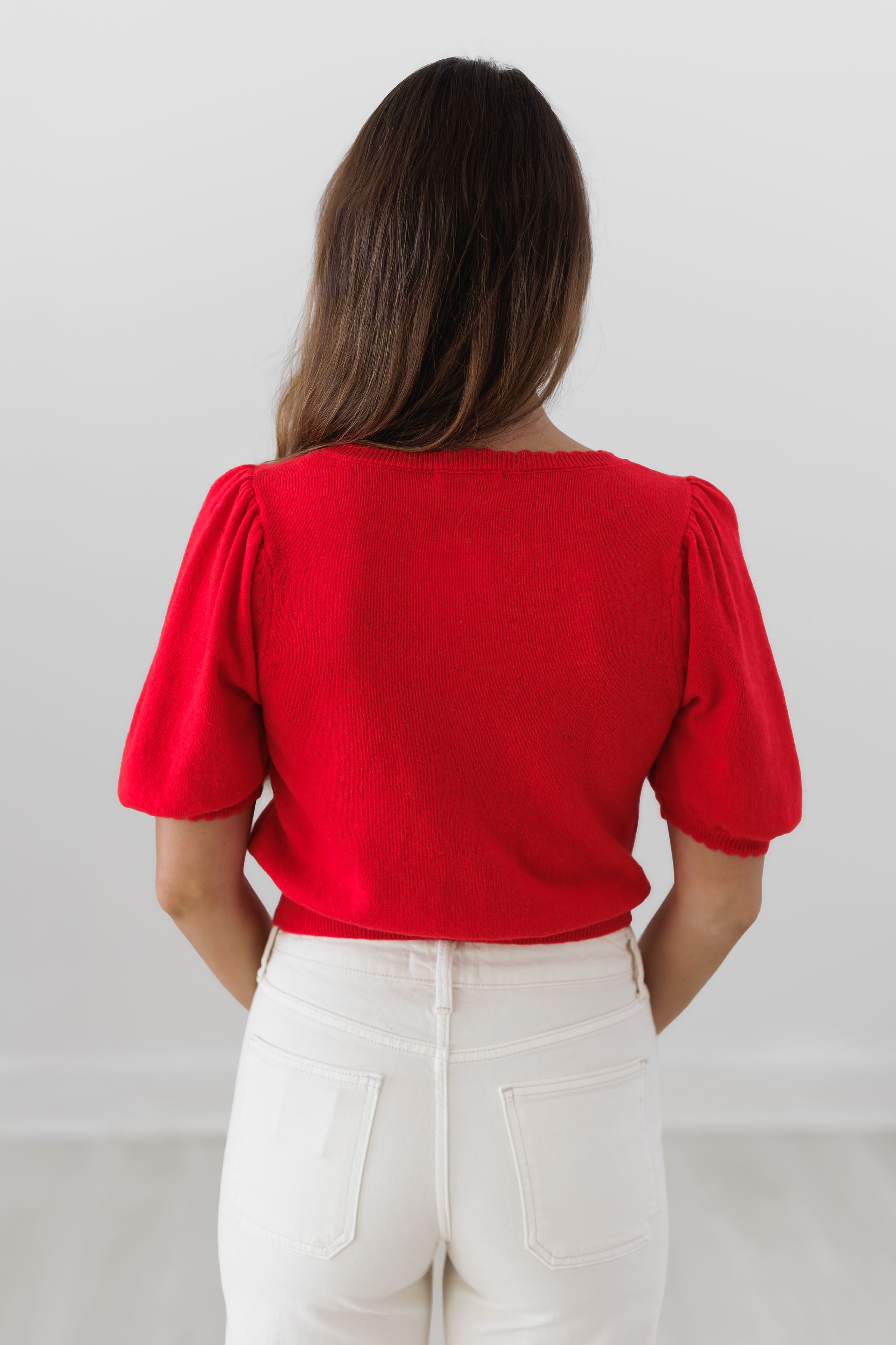 First Step Cardigan - Red