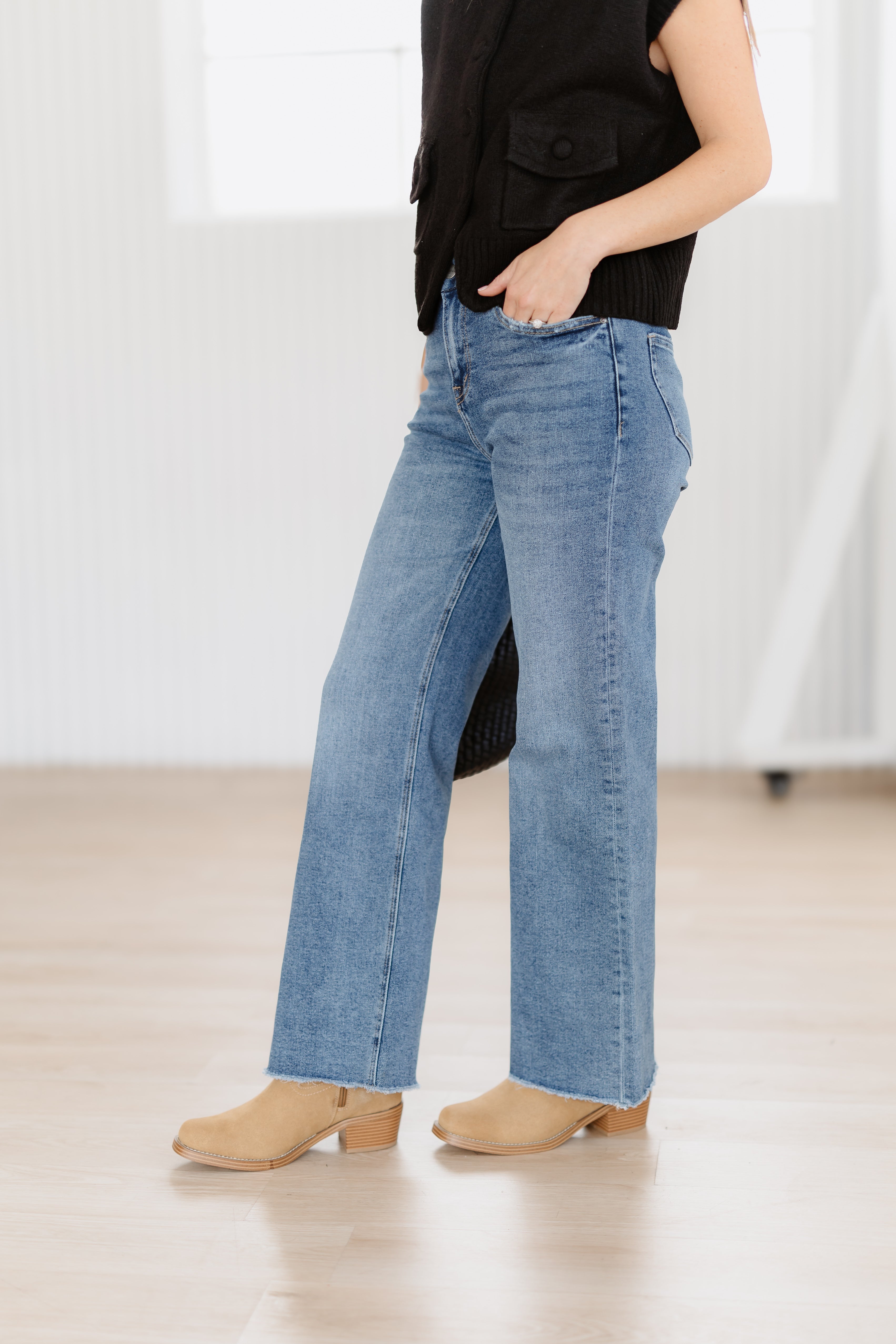 Aaron Super High Wide Leg Jeans