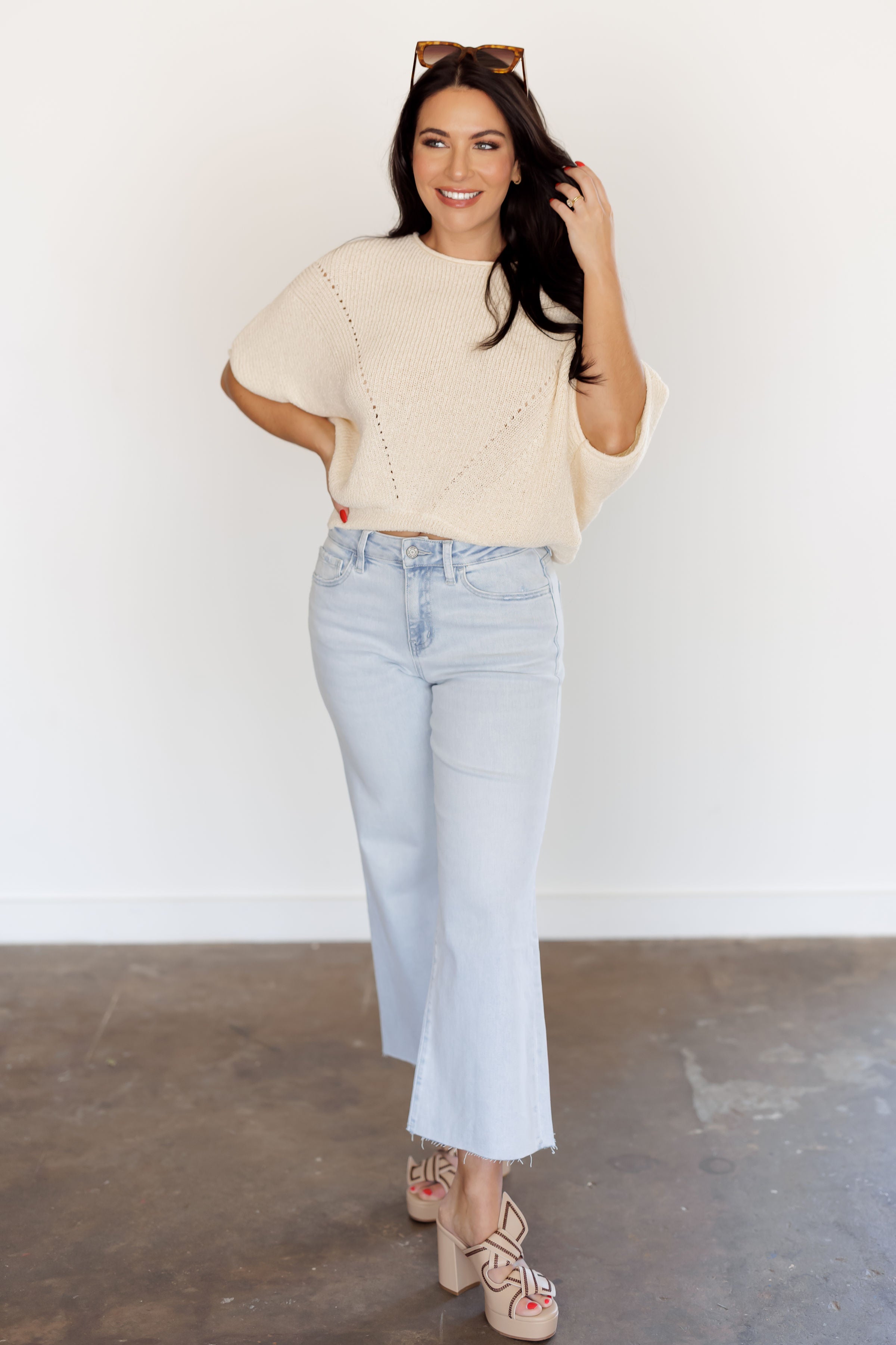 Just Landed Sweater - Cream