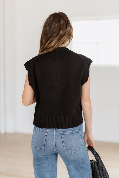 Northern Chill Sweater Vest - Black - FINAL SALE