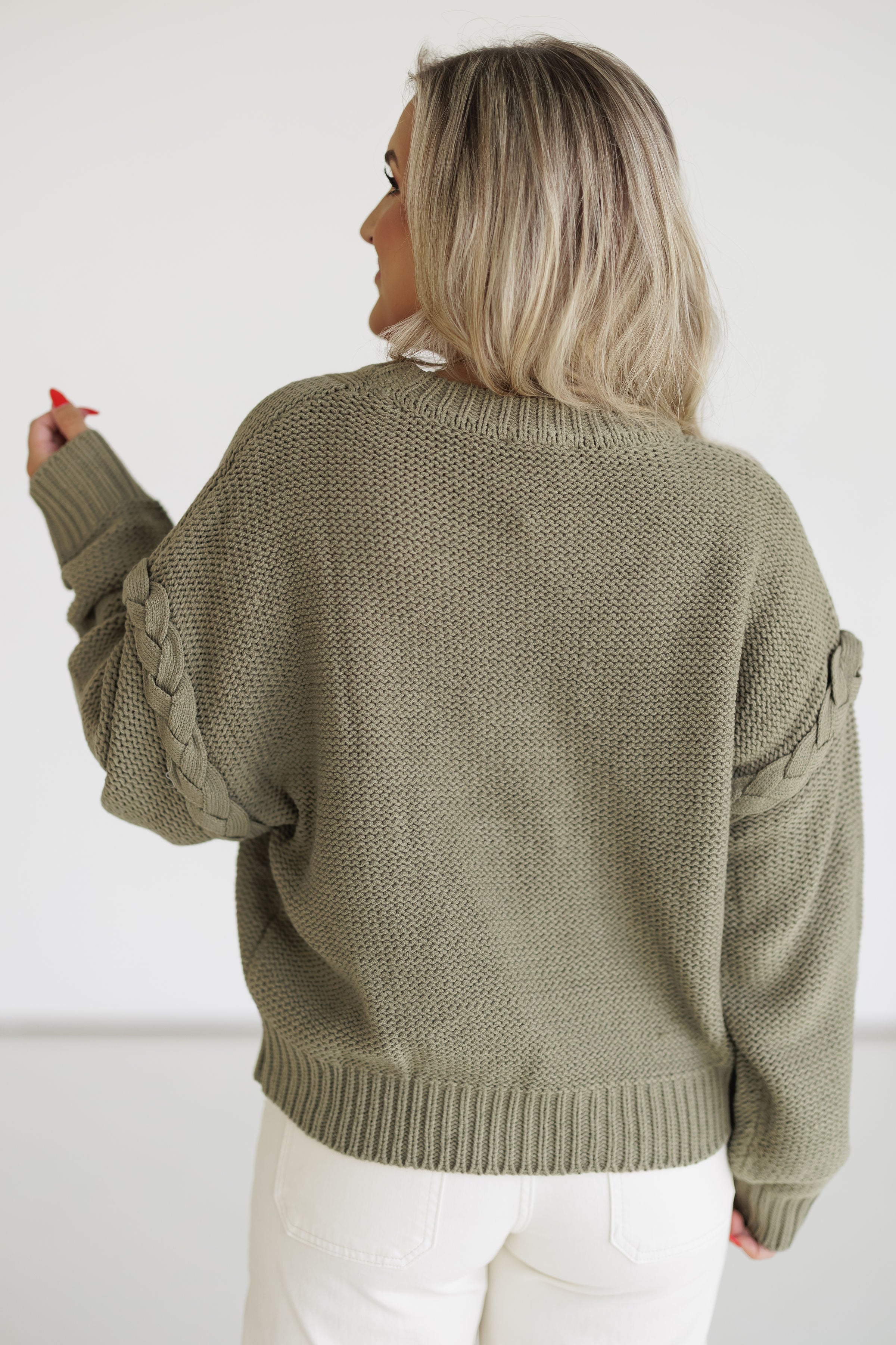 Keep The Faith Sweater - Olive