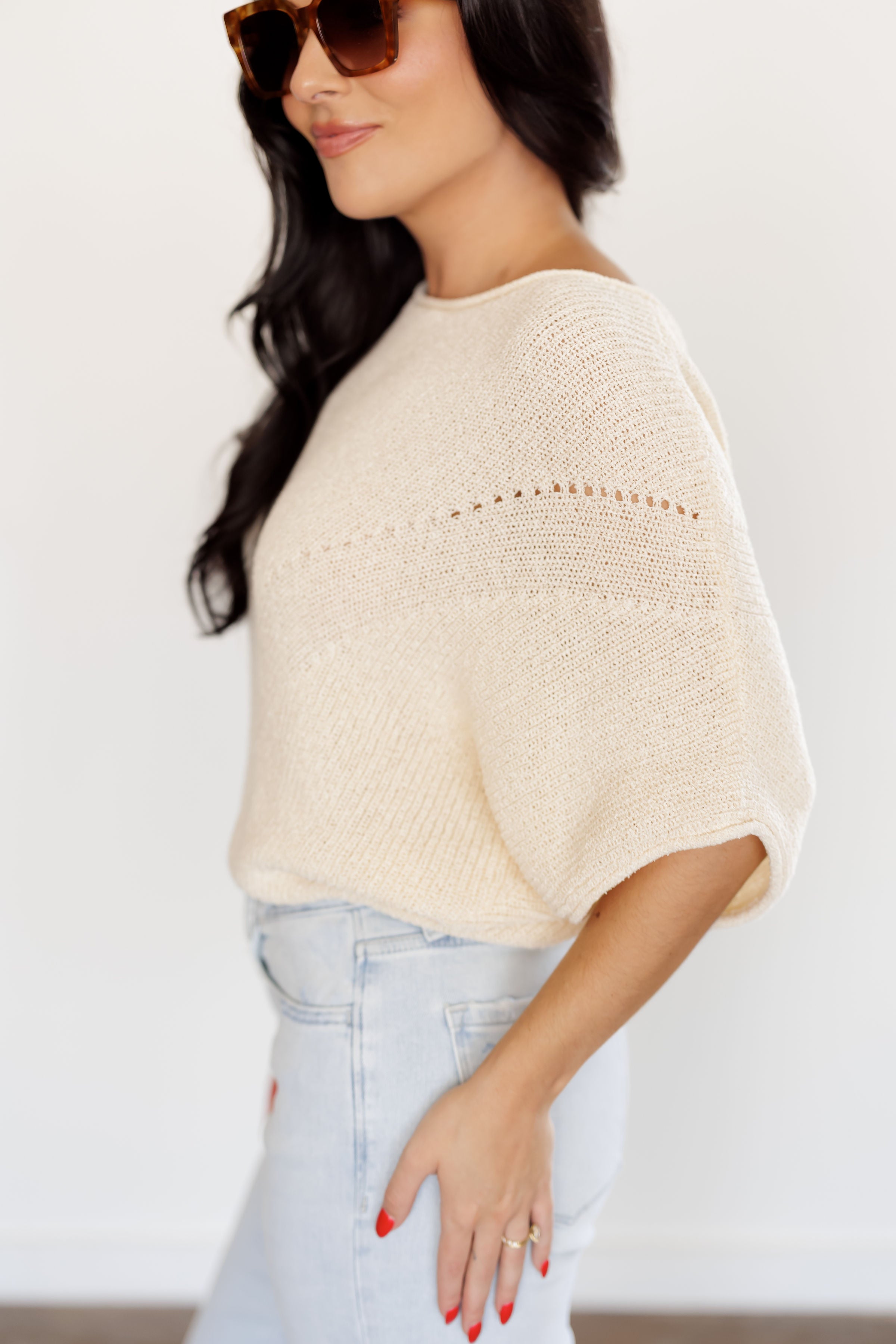 Just Landed Sweater - Cream