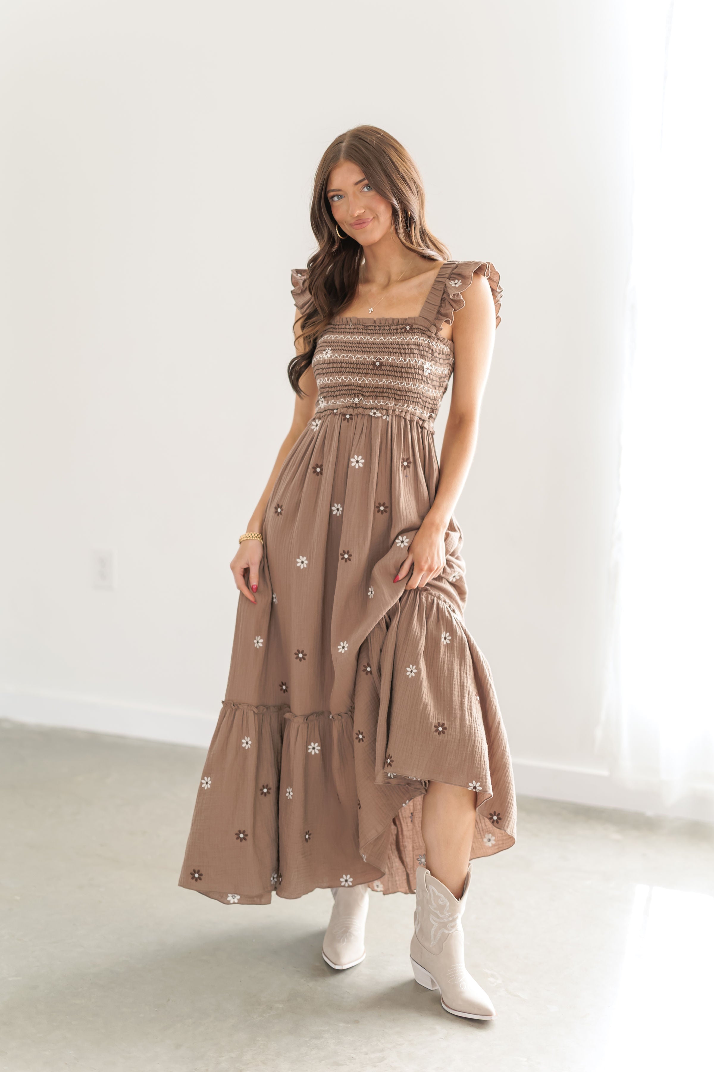 Chloe Dress - Brown