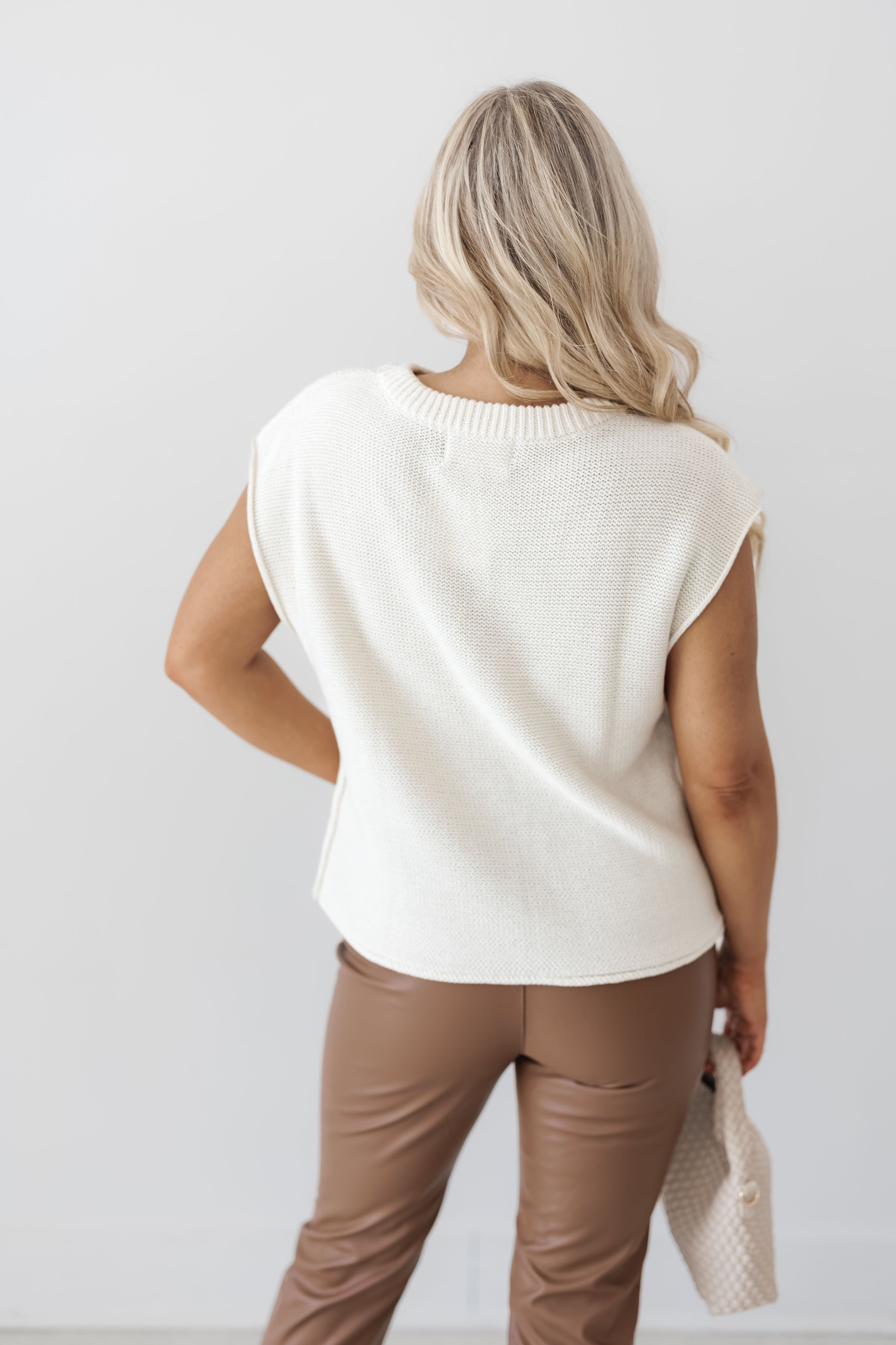 Ellie Sweater Top - Cream