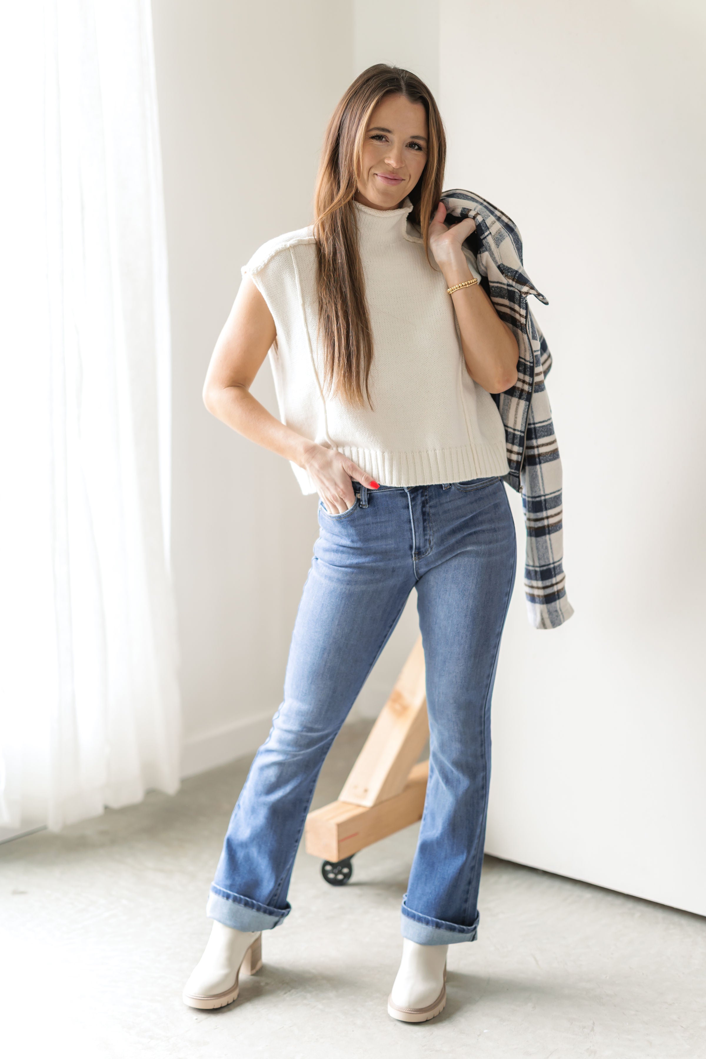 Blank Page Sweater Vest - Cream