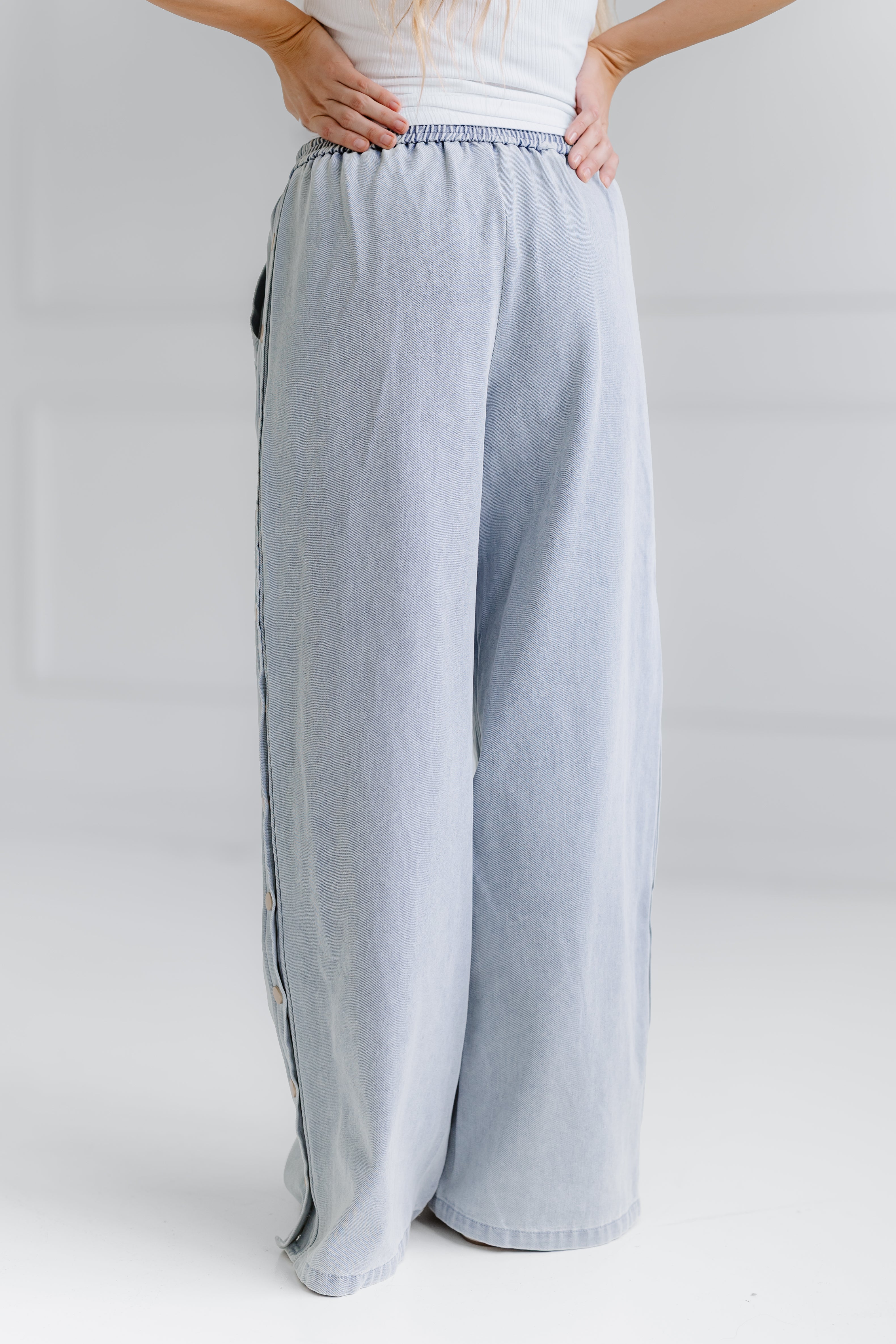 Keep It Easy Wide Leg Denim Pants