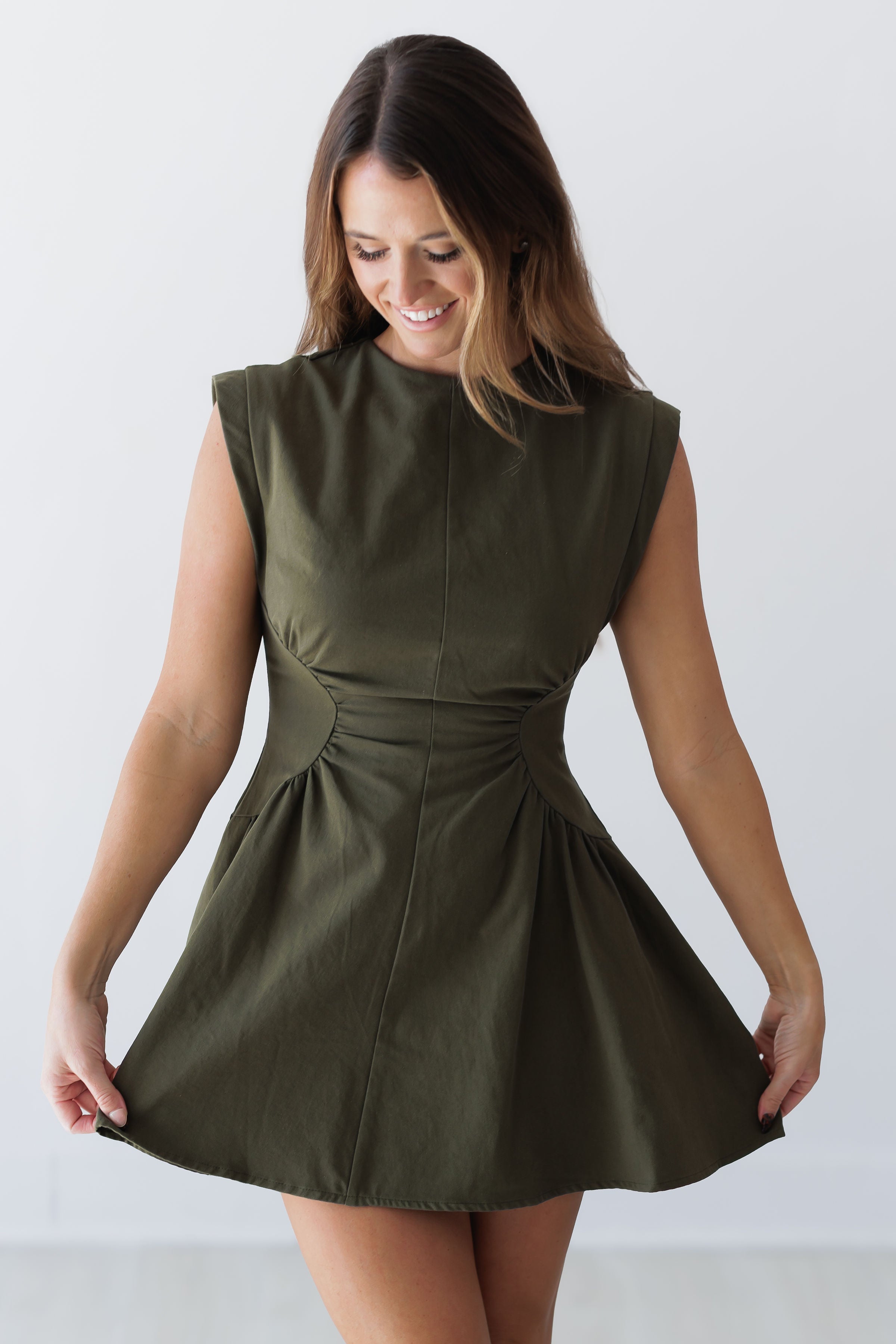 Mallory Mini Dress - Olive