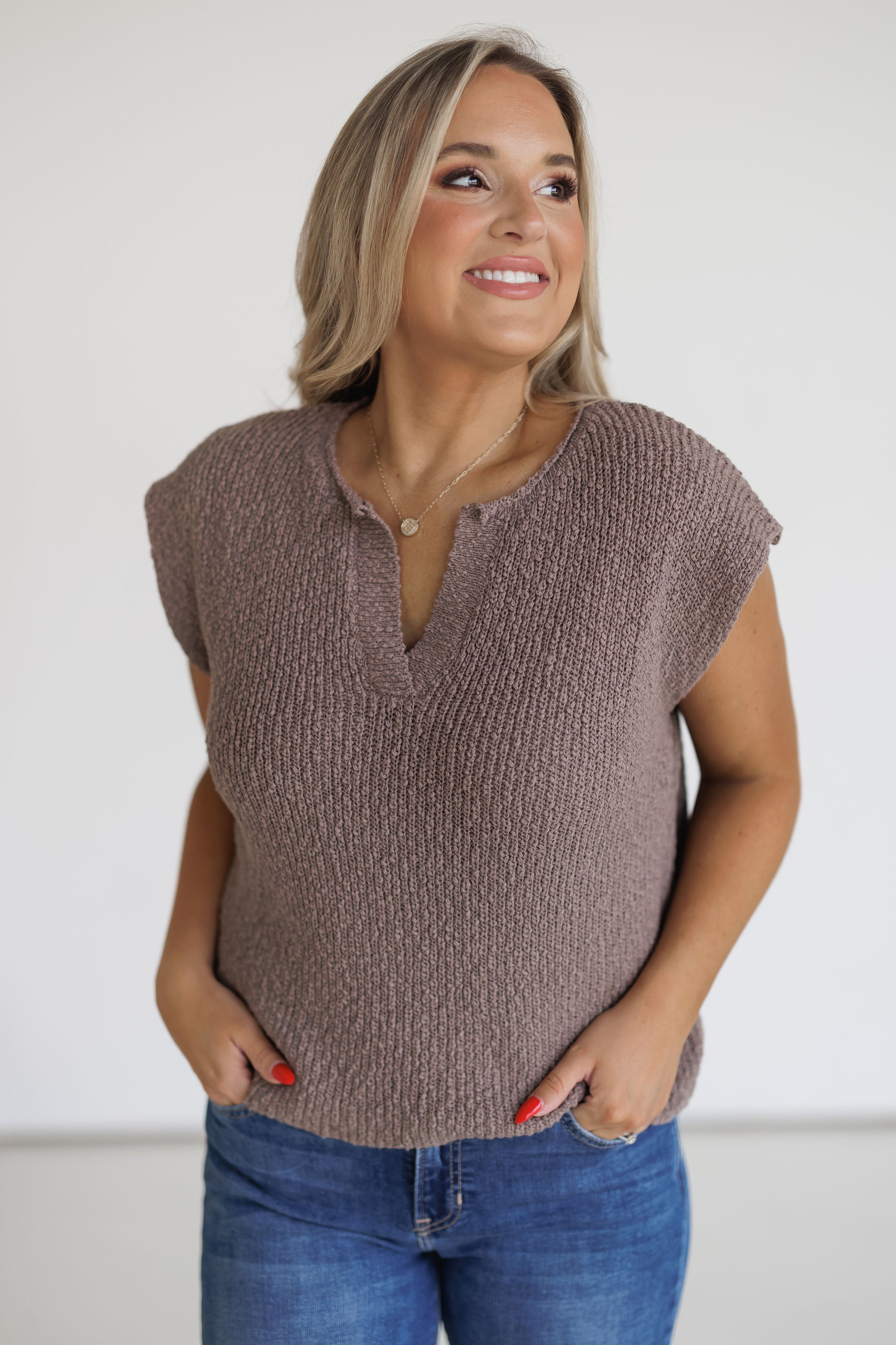 More To Discover Sweater Top - Mocha Mousse