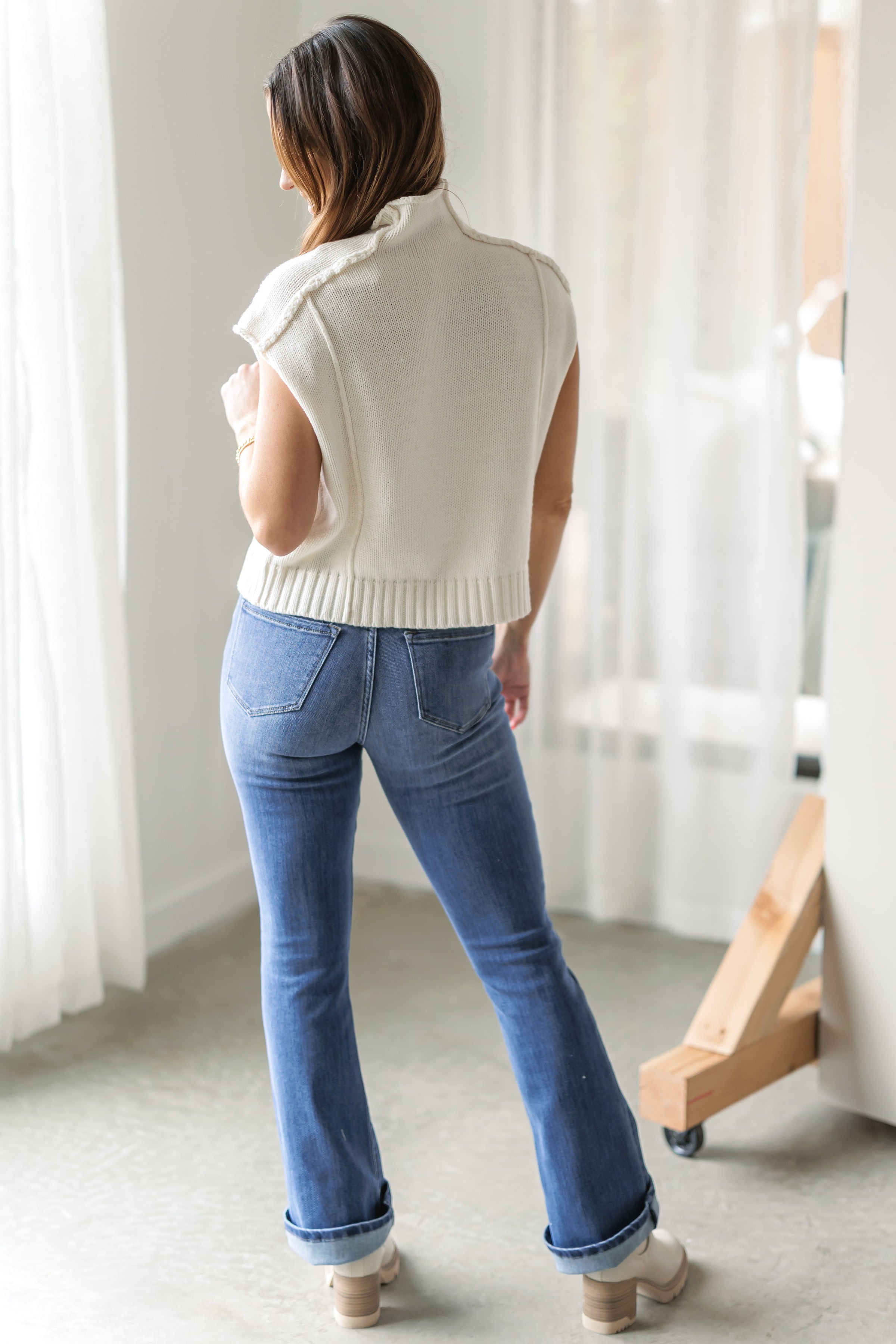 Blank Page Sweater Vest - Cream