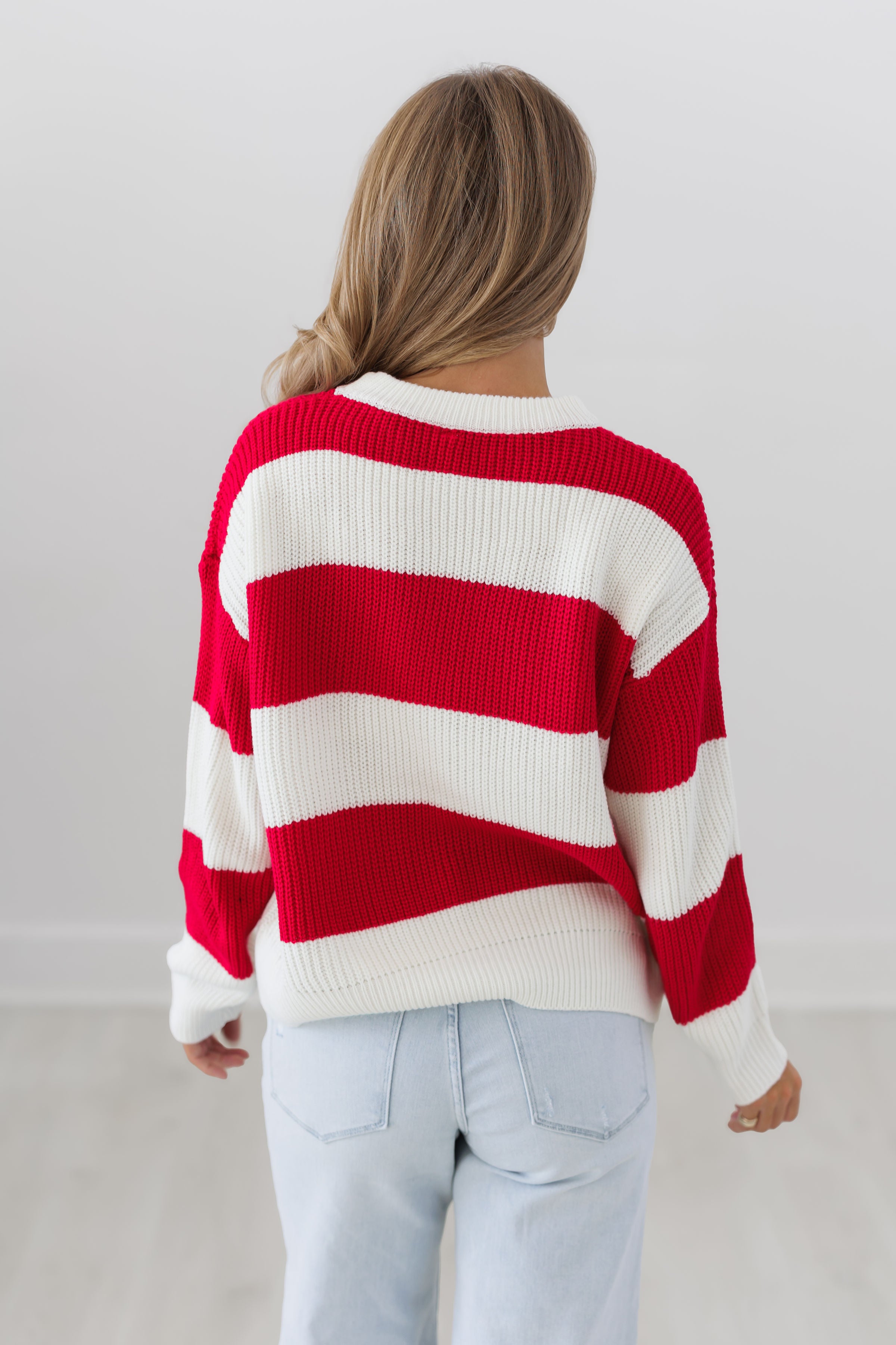 Merry Striped Sweater - Red/Combo