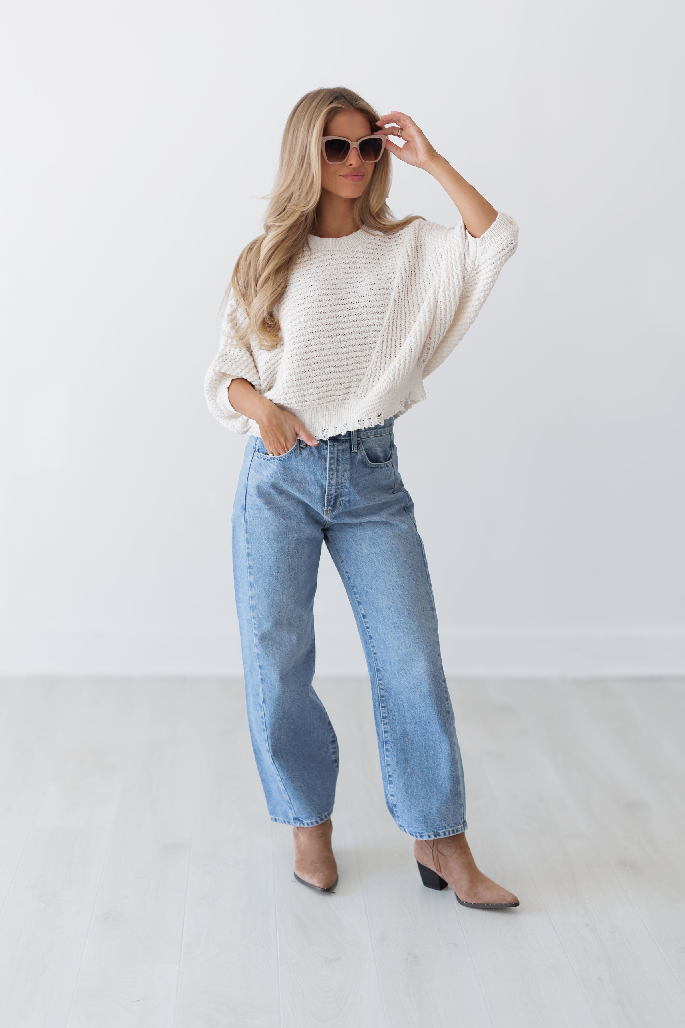 Let The Good In Sweater Top