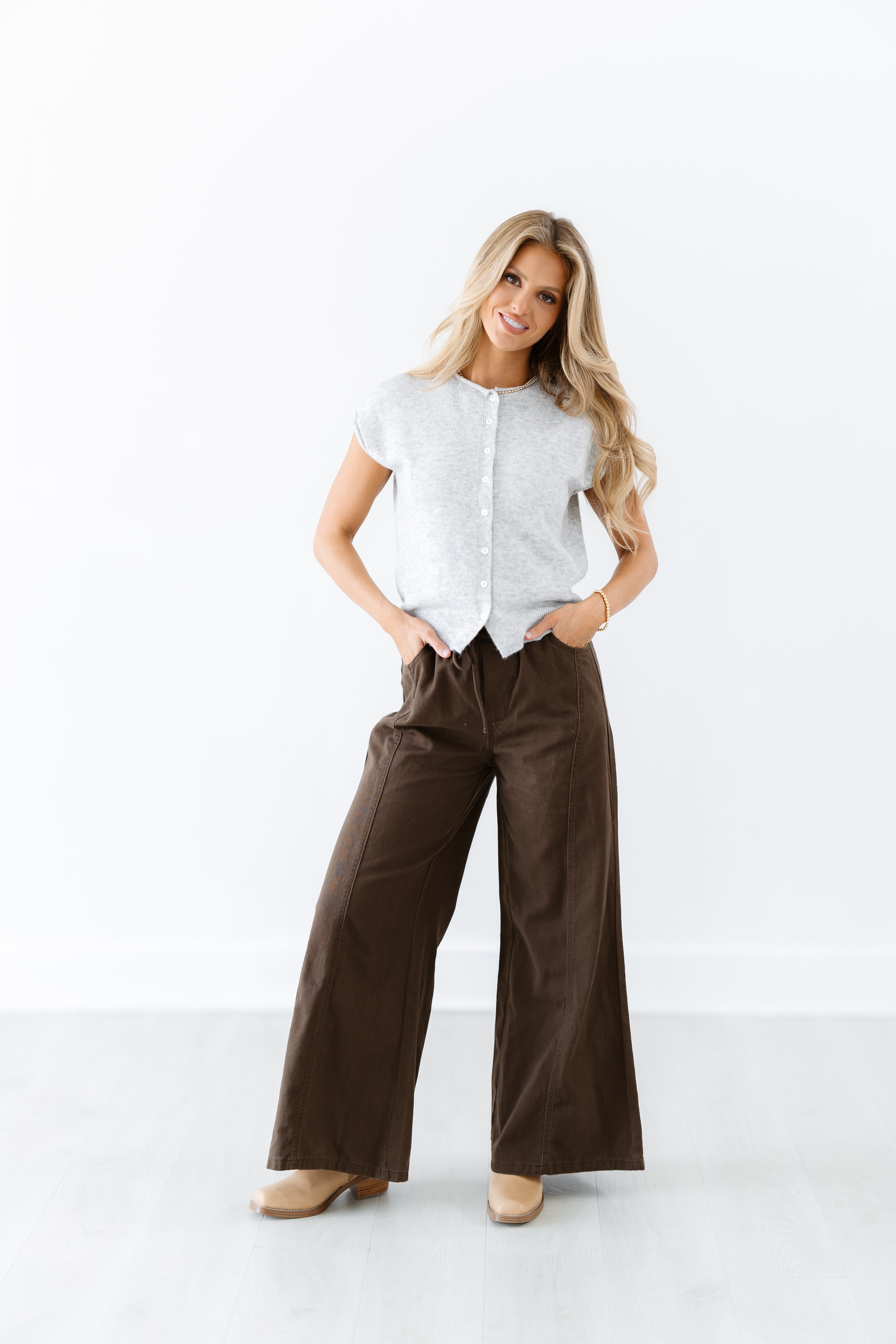 Neutral Ground Wide Leg Pants