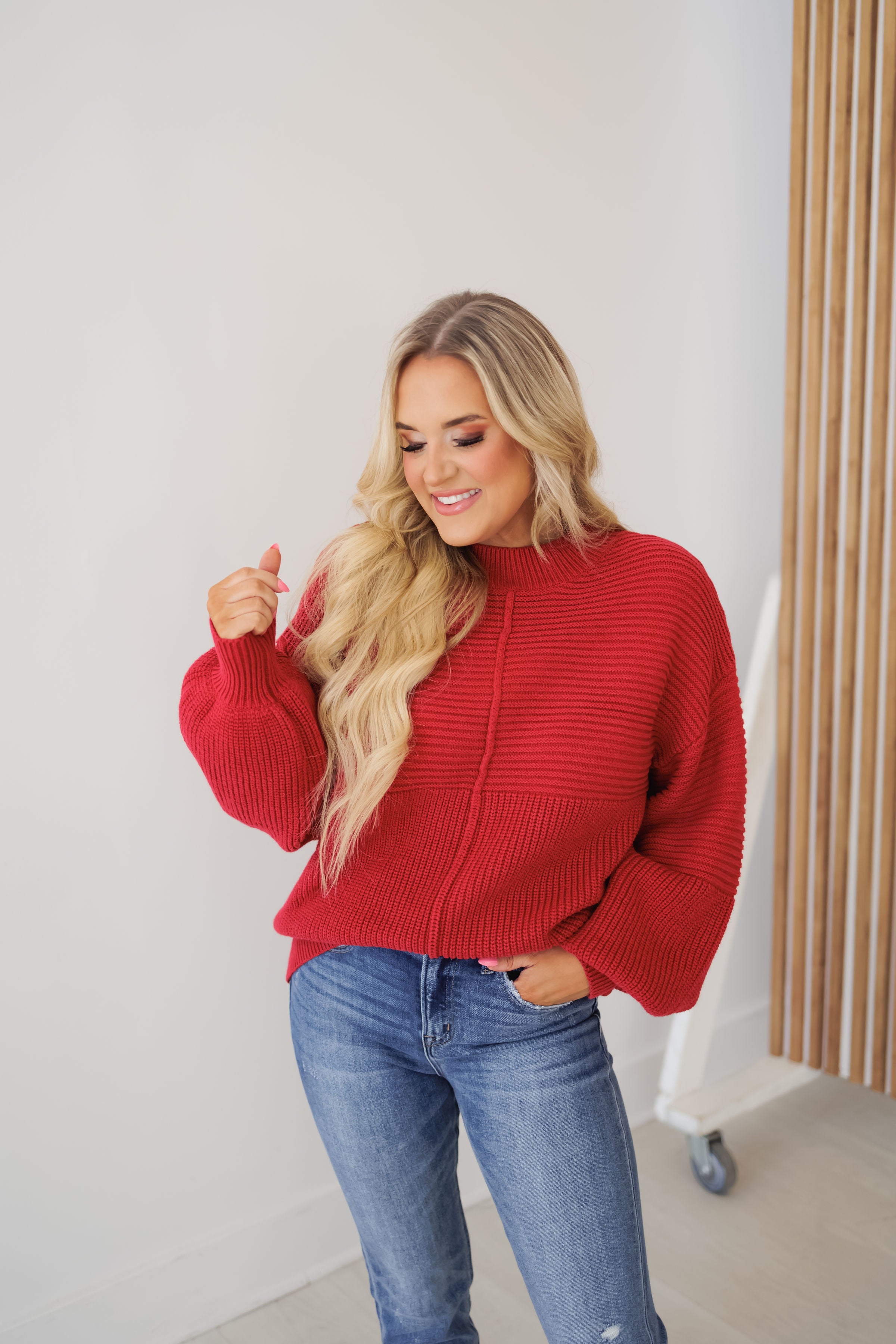 Butter Me Up Sweater - Red