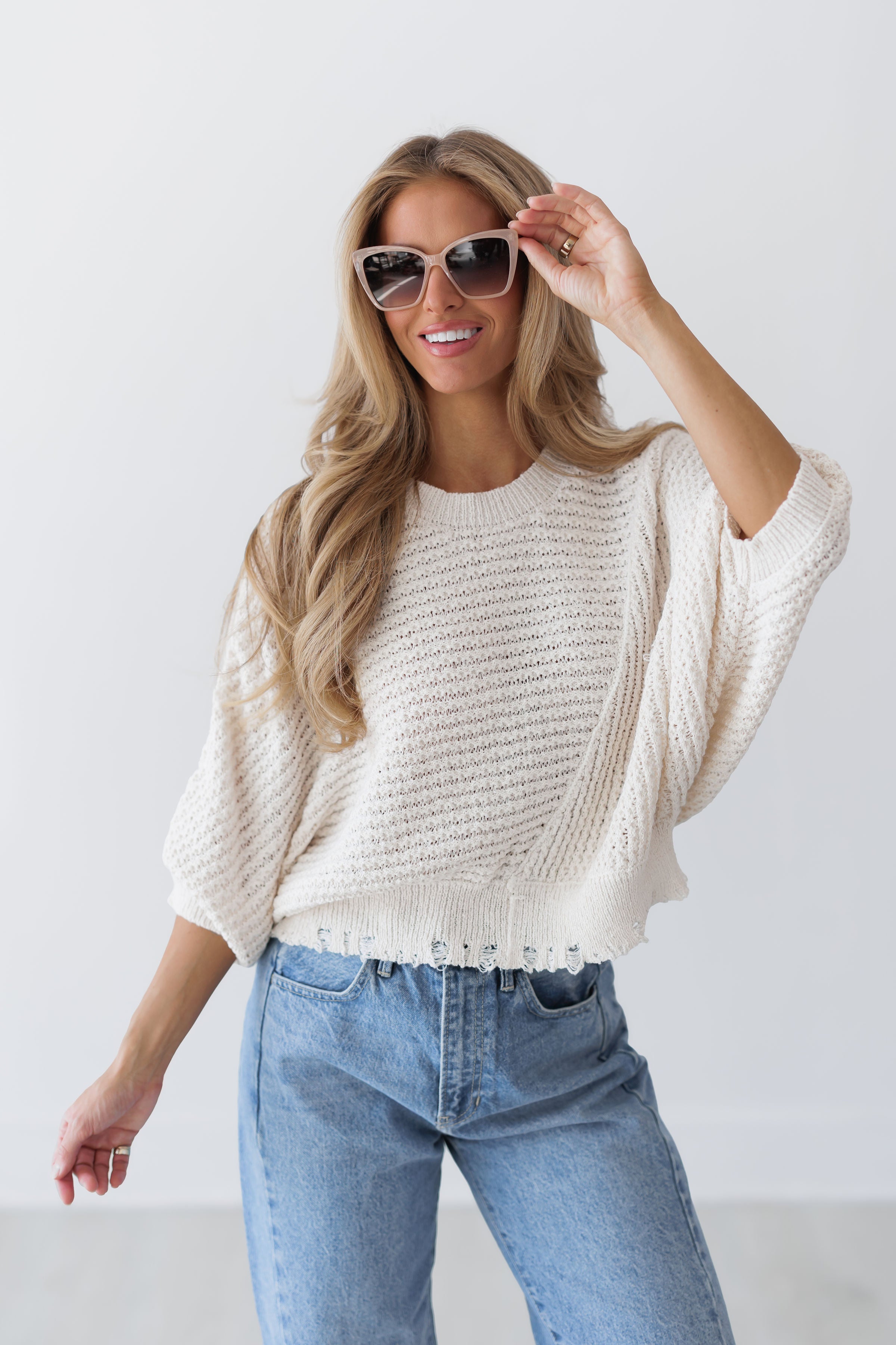 Let The Good In Sweater Top