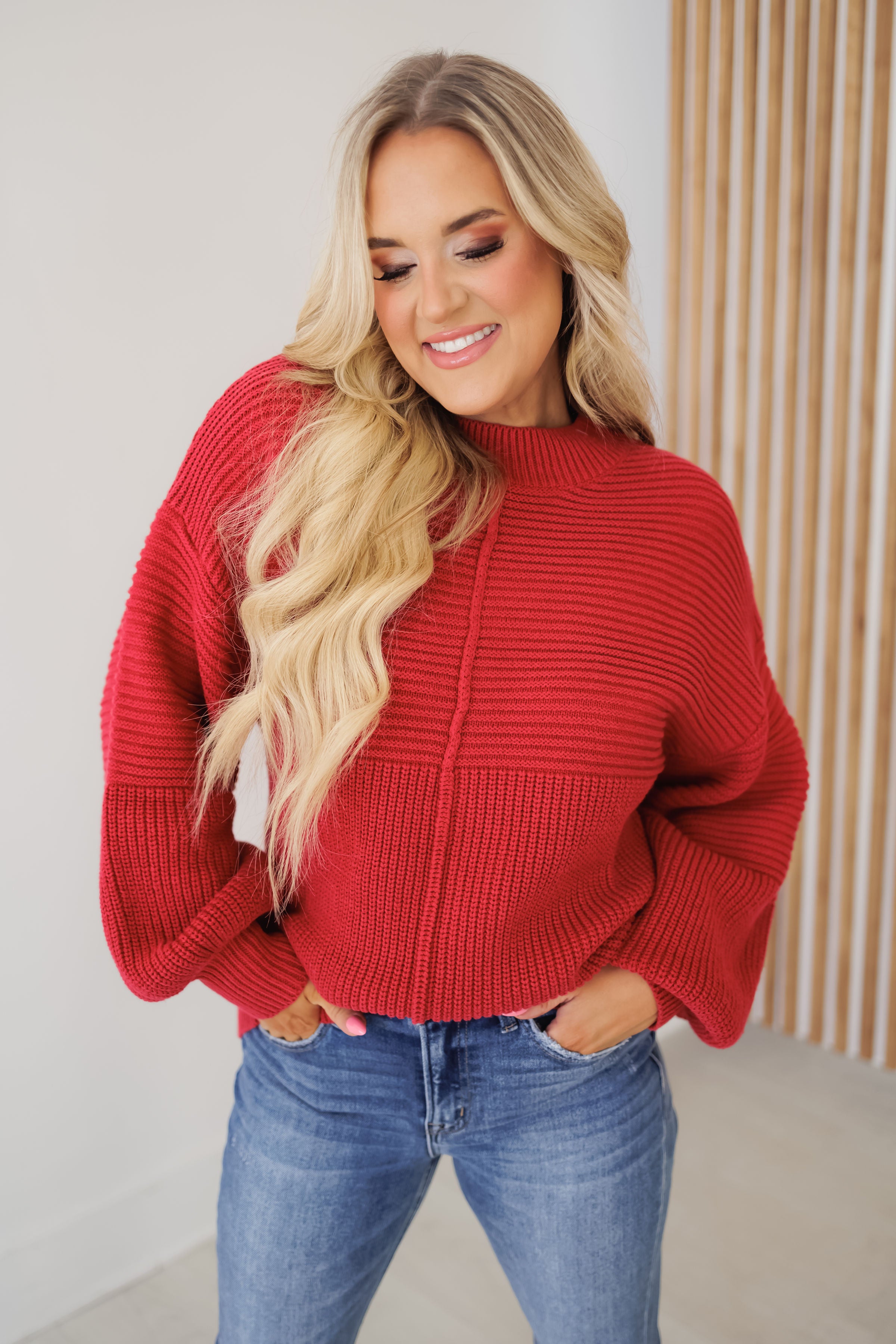 Butter Me Up Sweater - Red