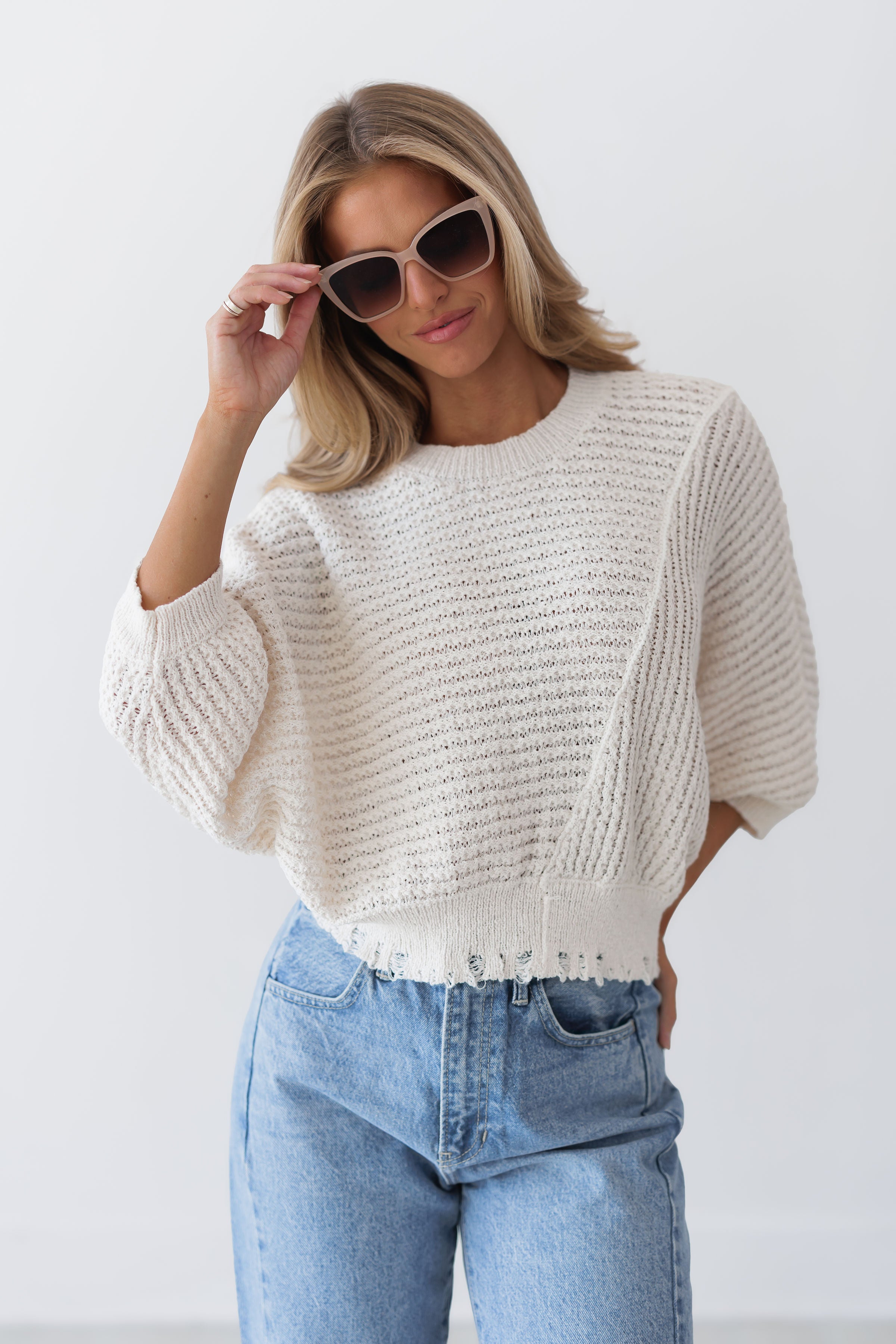 Let The Good In Sweater Top